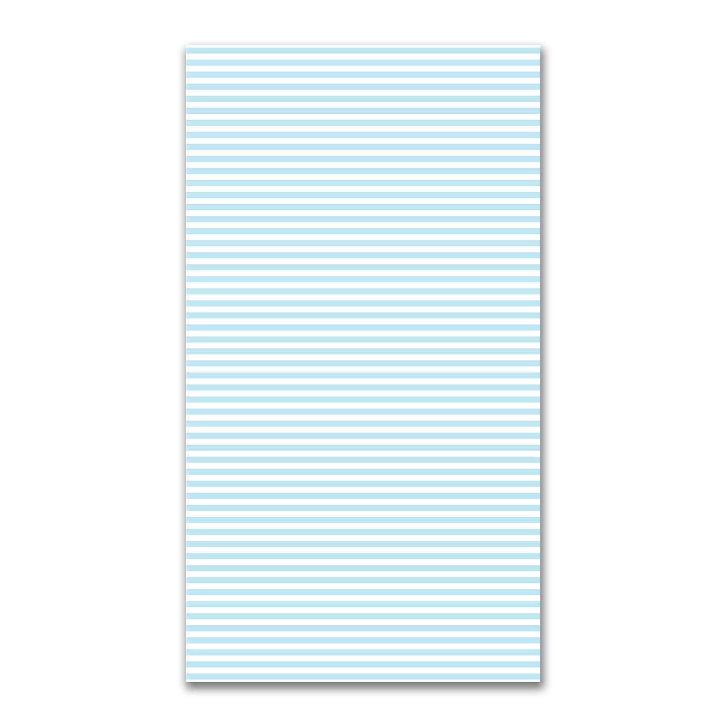 White Spun Polyester Fabric with Blue Bars #FASP-1370-051