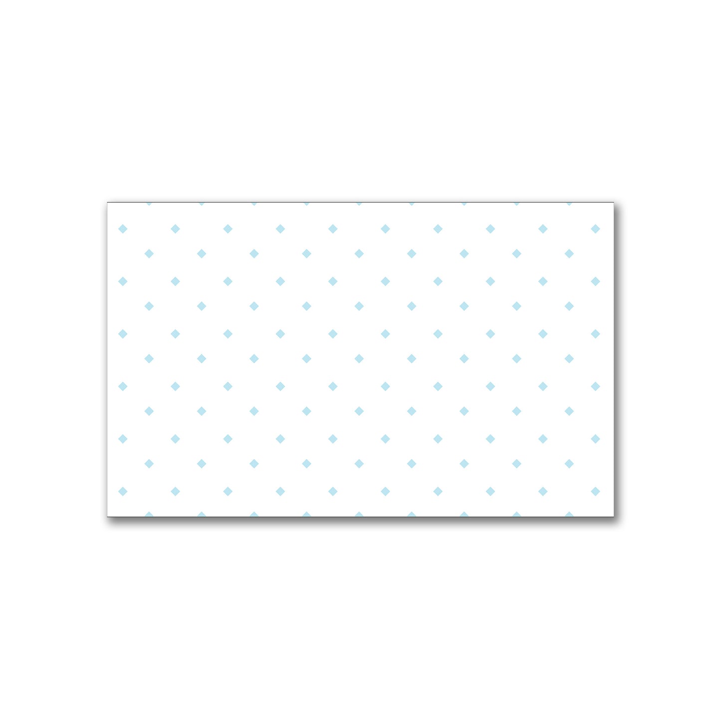 White Spun Polyester Fabric with Blue Diamonds #FASP-1370-101