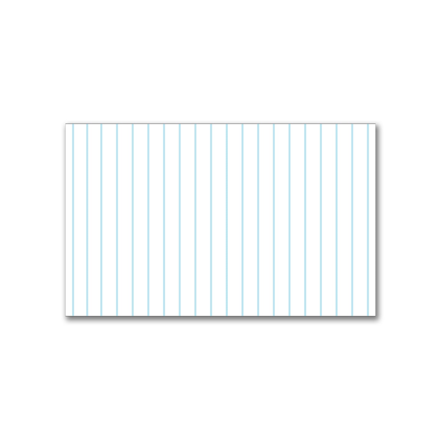 White Spun Polyester Fabric with Fine Blue Stripes #FASP-1370-151