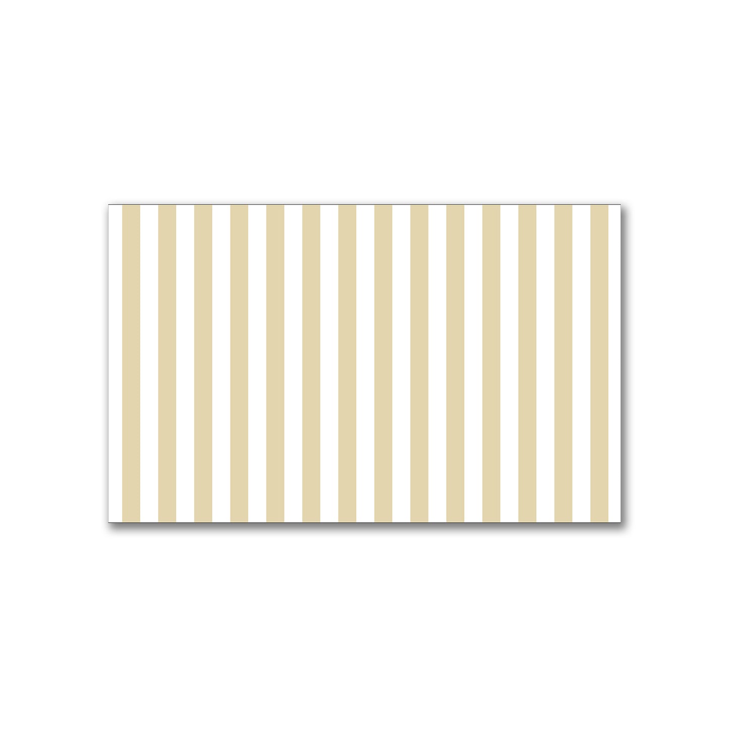 White Spun Polyester Fabric with Tan Bars #FASP-1371-051