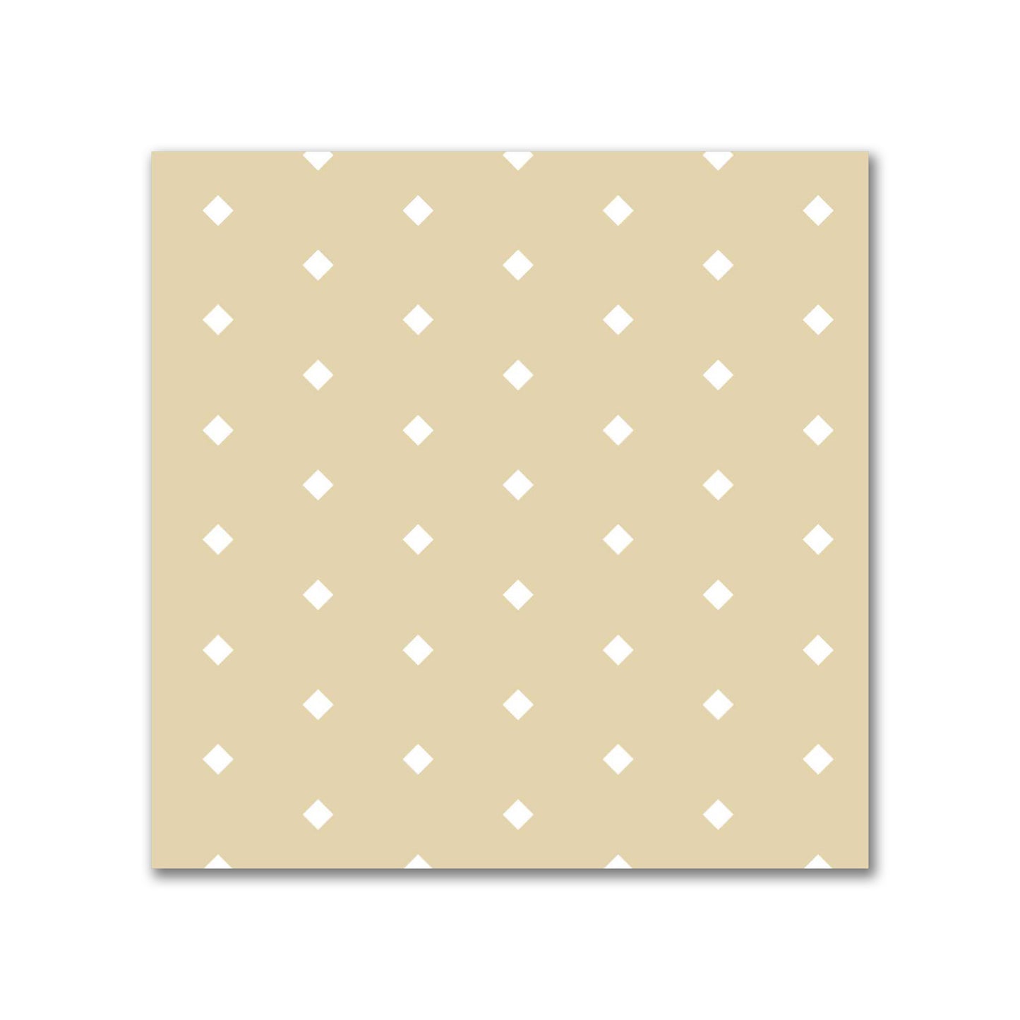 Spun Polyester Fabric with Fine White Diamonds on Tan #FASP-1371-112