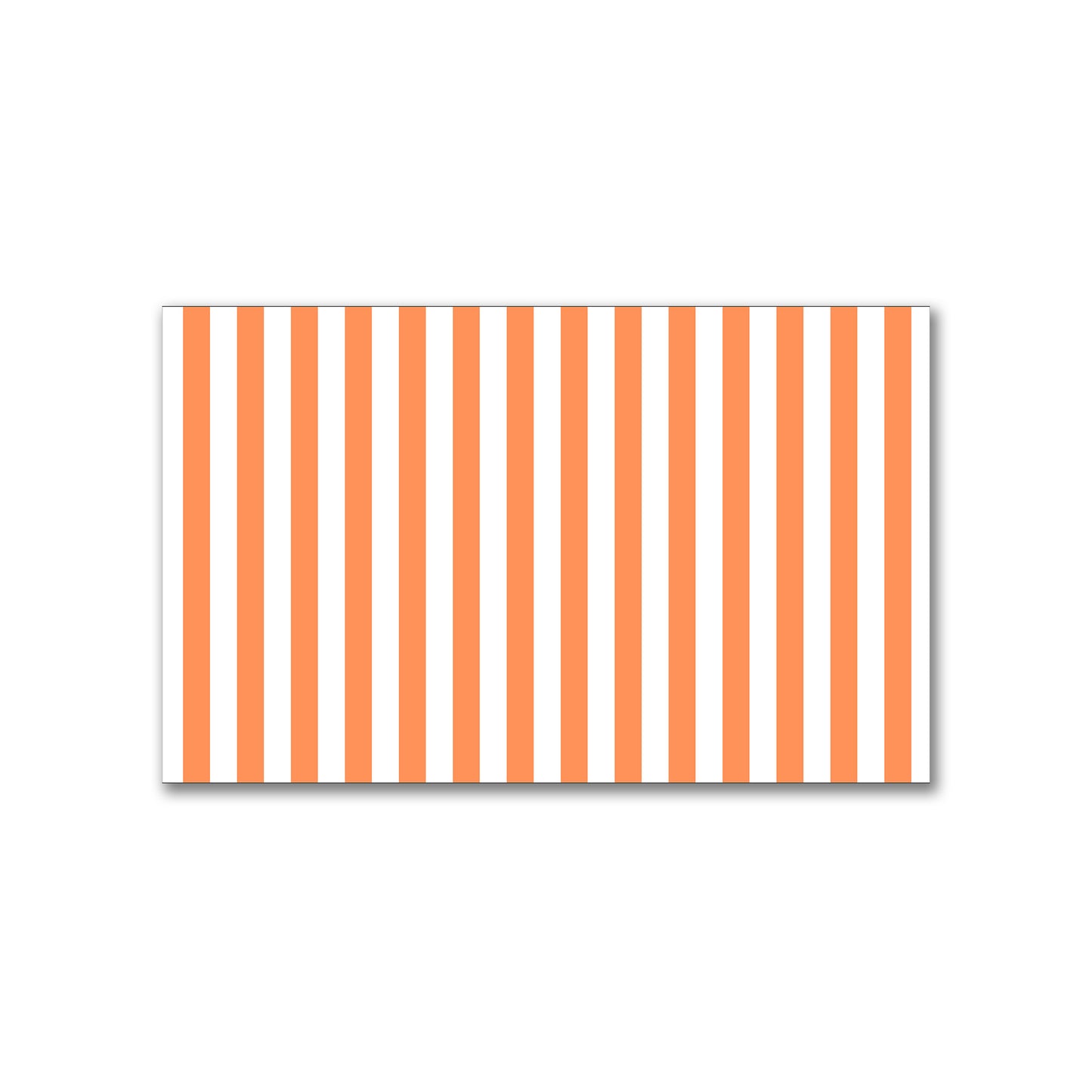 White Spun Polyester Fabric with Orange Bars #FASP-1380-051