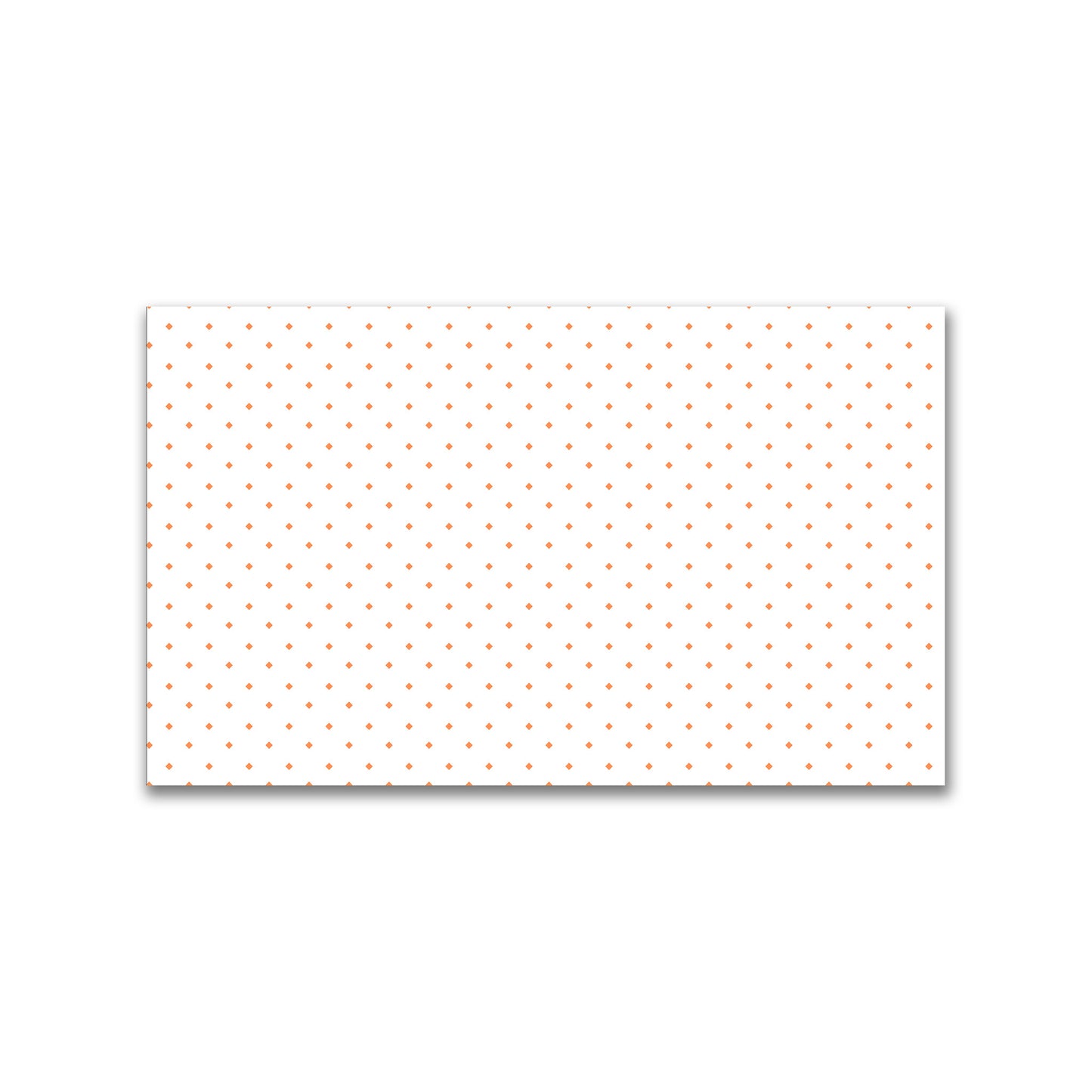 White Spun Polyester Fabric with Orange Diamonds #FASP-1380-101