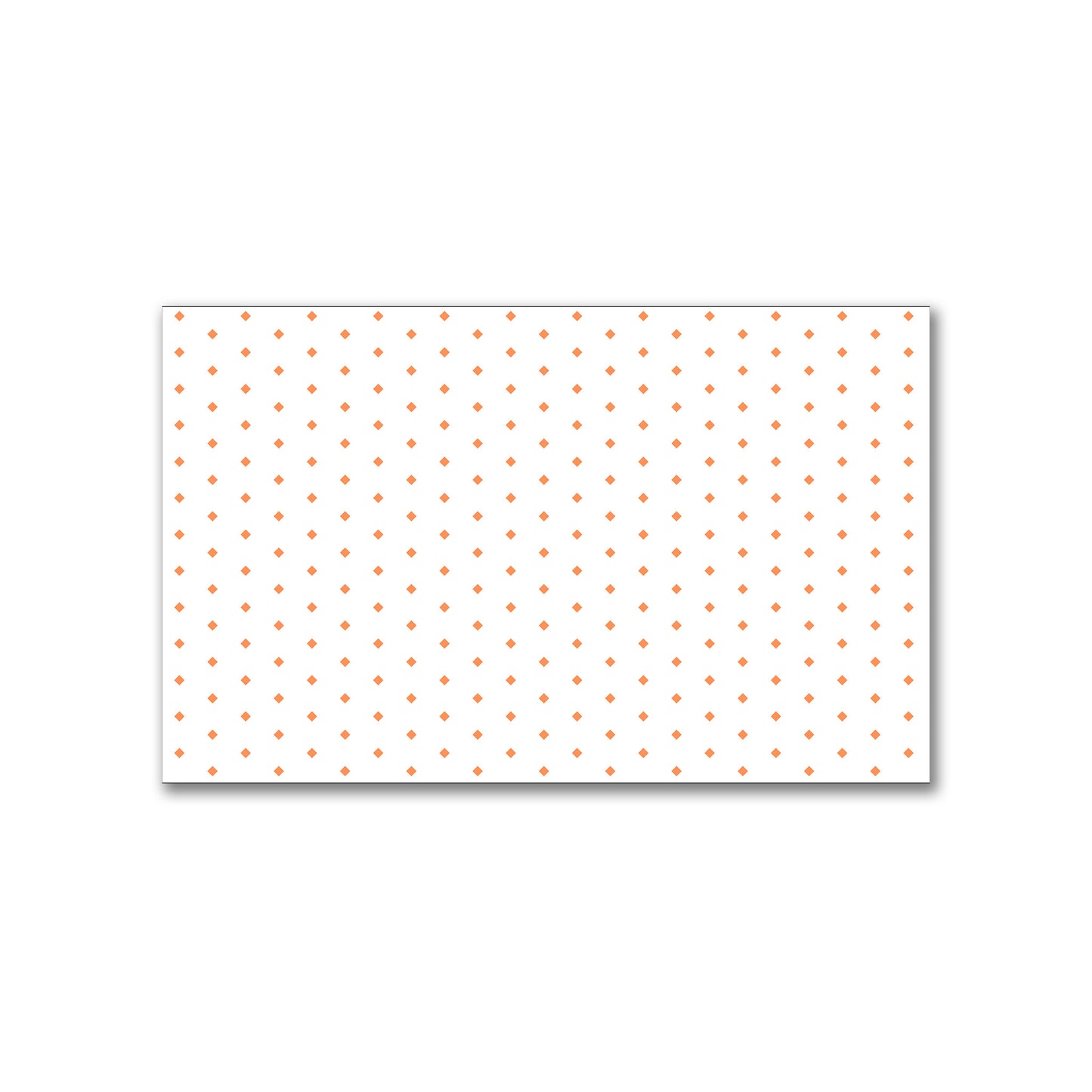 White Spun Polyester Fabric with Fine Orange Diamonds #FASP-1380-111