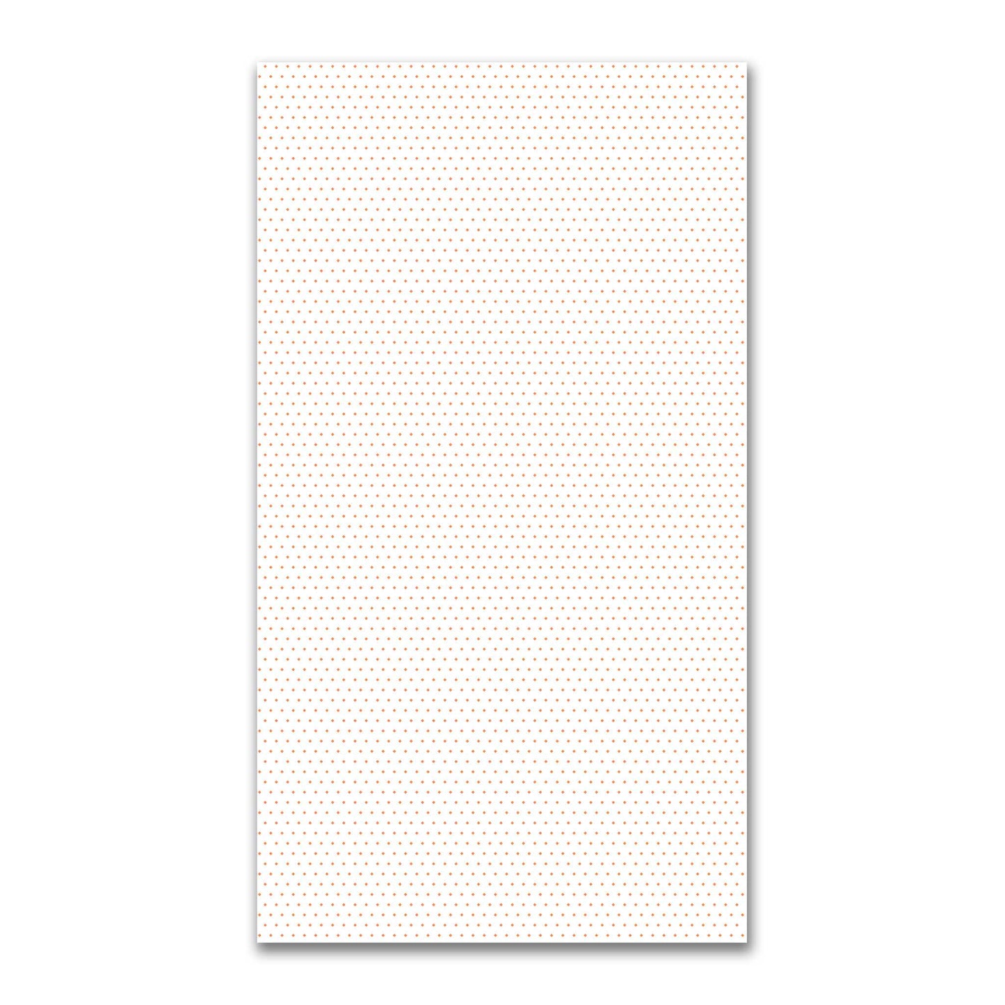 White Spun Polyester Fabric with Fine Orange Diamonds #FASP-1380-111