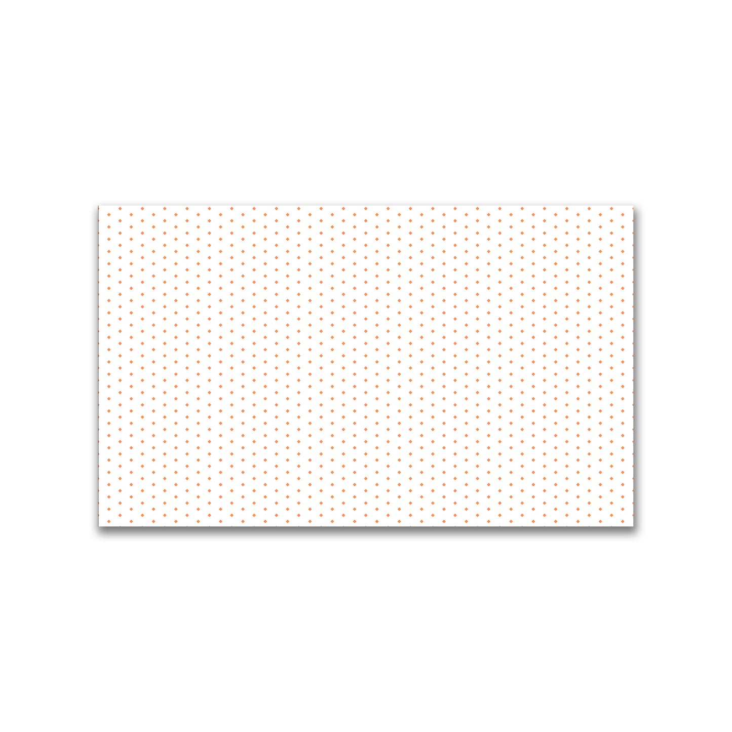 White Spun Polyester Fabric with Fine Orange Diamonds #FASP-1380-111