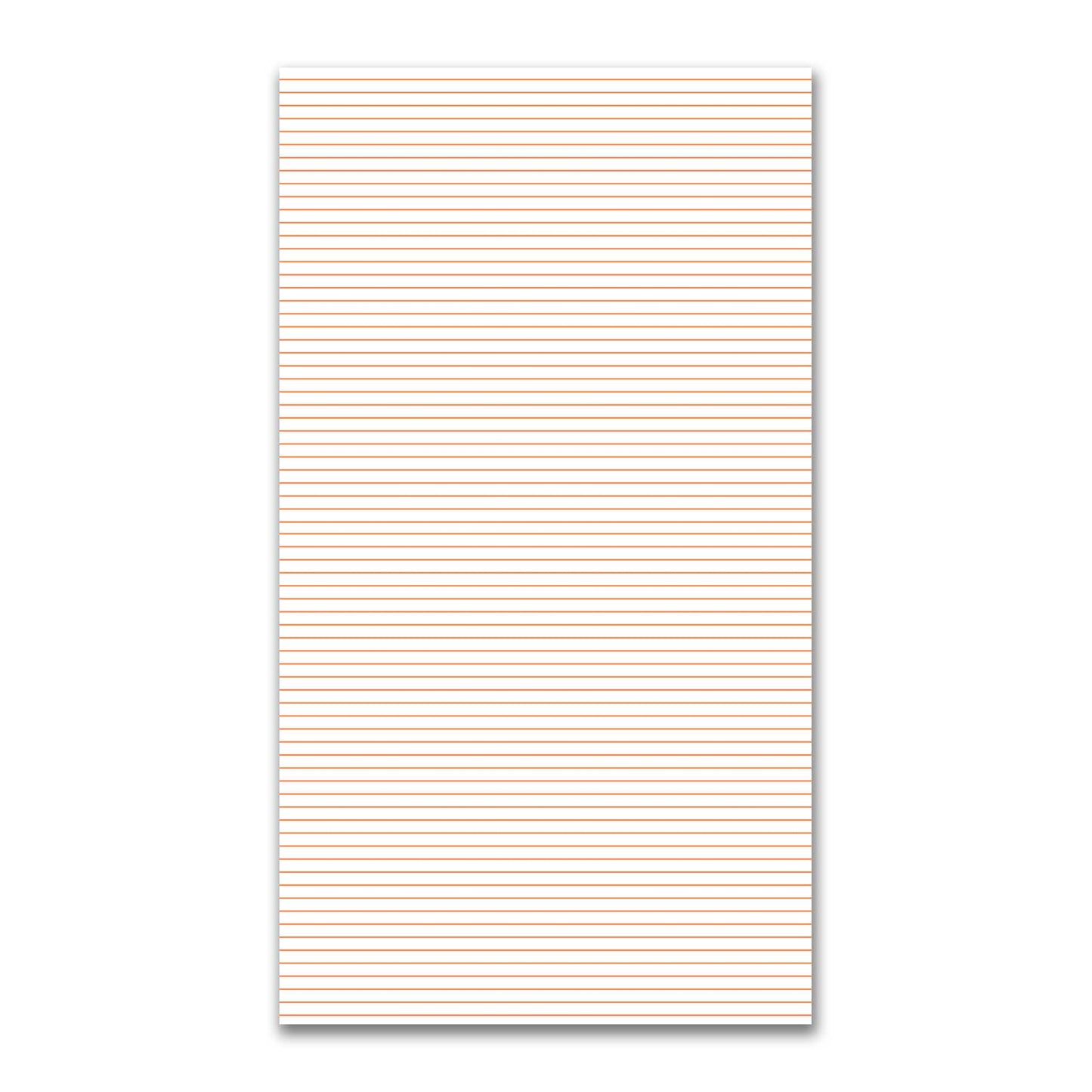 White Spun Polyester Fabric with Fine Orange Stripes #FASP-1380-151