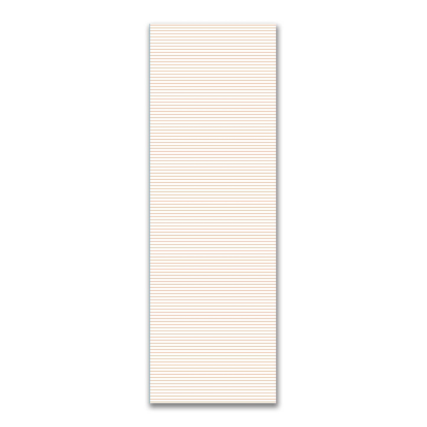 White Spun Polyester Fabric with Fine Orange Stripes #FASP-1380-151