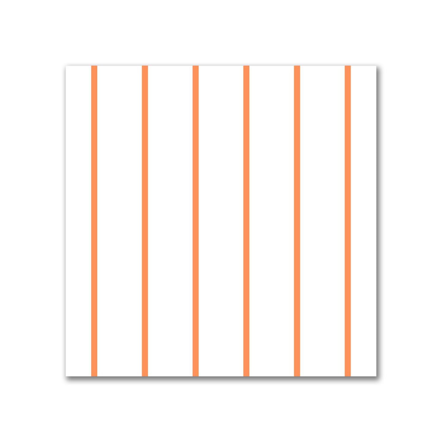 White Spun Polyester Fabric with Fine Orange Stripes #FASP-1380-151