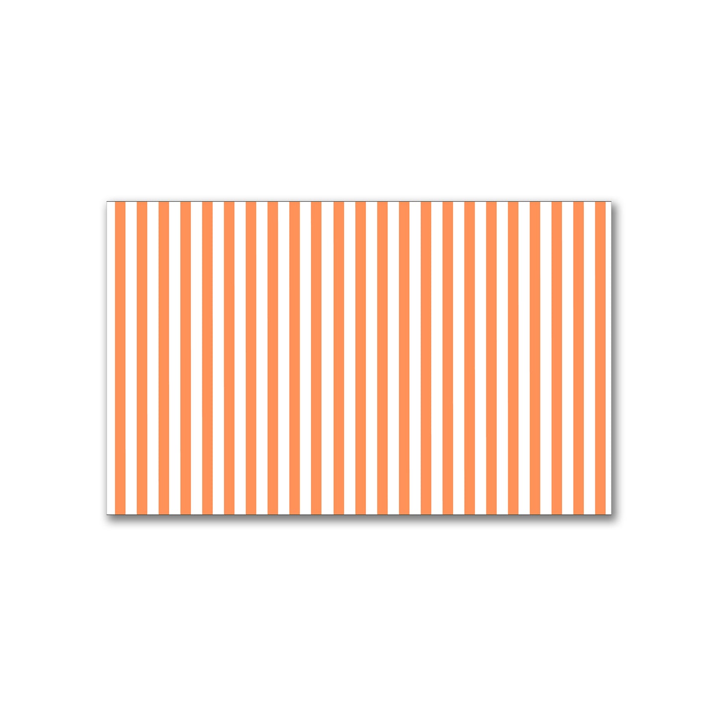 White Spun Polyester Fabric with Thin Orange Bars #FASP-1380-241