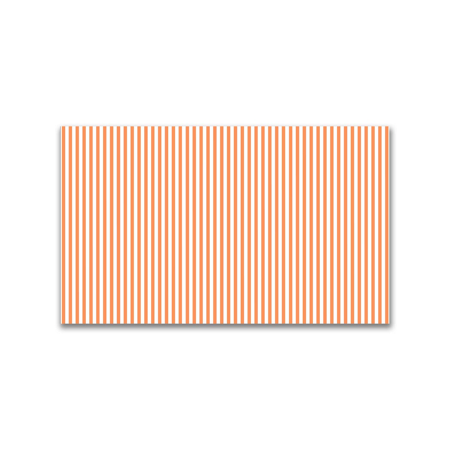 White Spun Polyester Fabric with Thin Orange Bars #FASP-1380-241