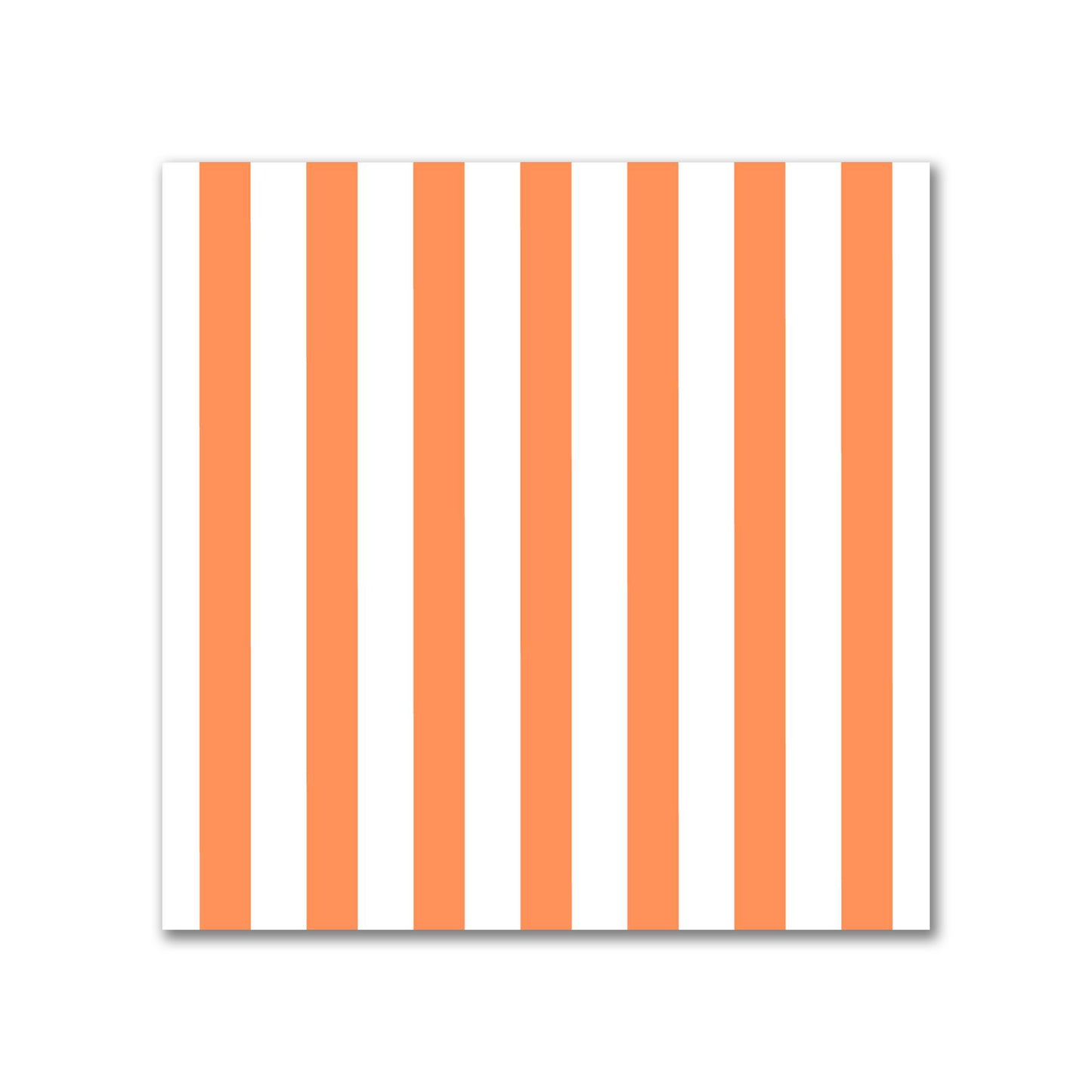 White Spun Polyester Fabric with Thin Orange Bars #FASP-1380-241