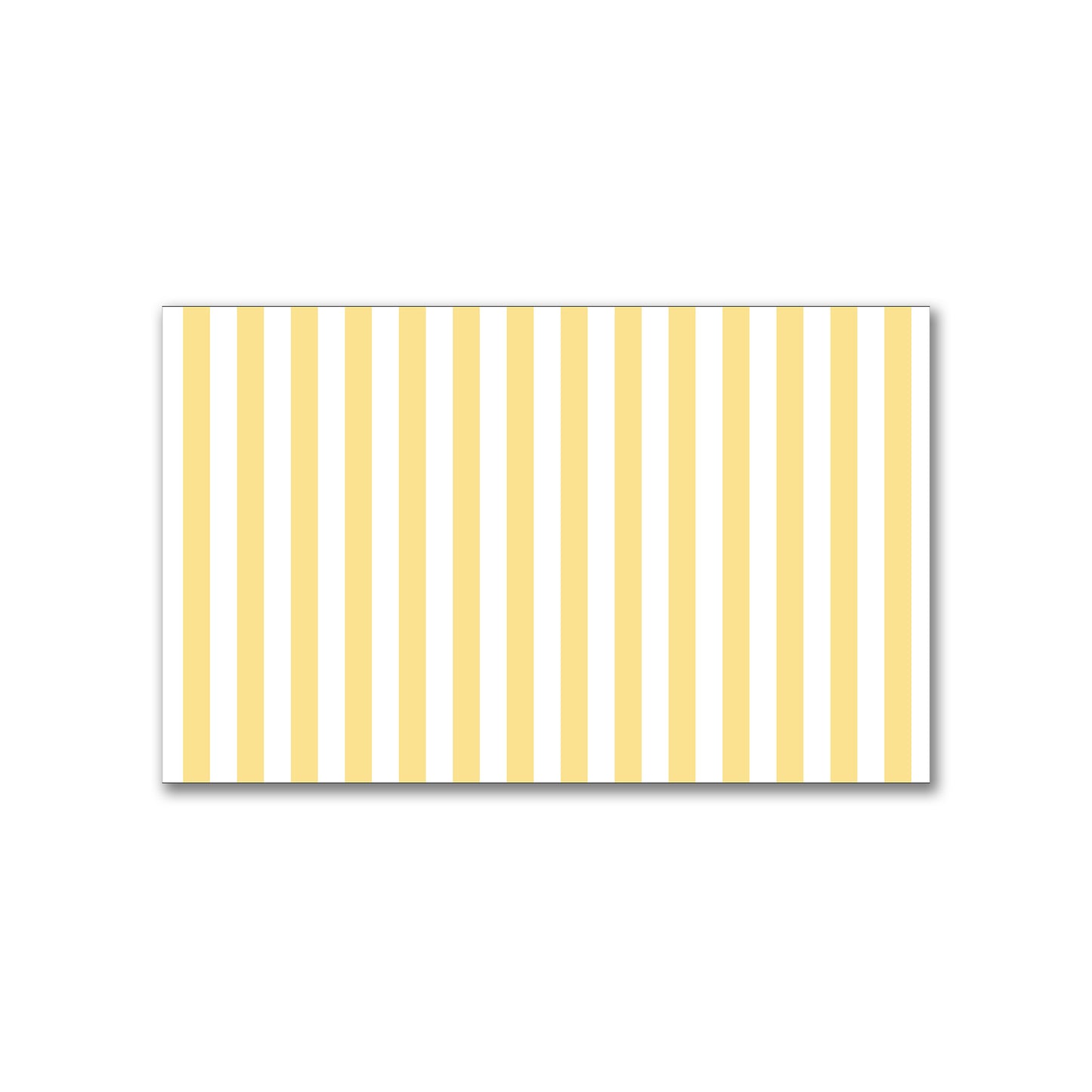 White Spun Polyester Fabric with Yellow Bars #FASP-1381-051