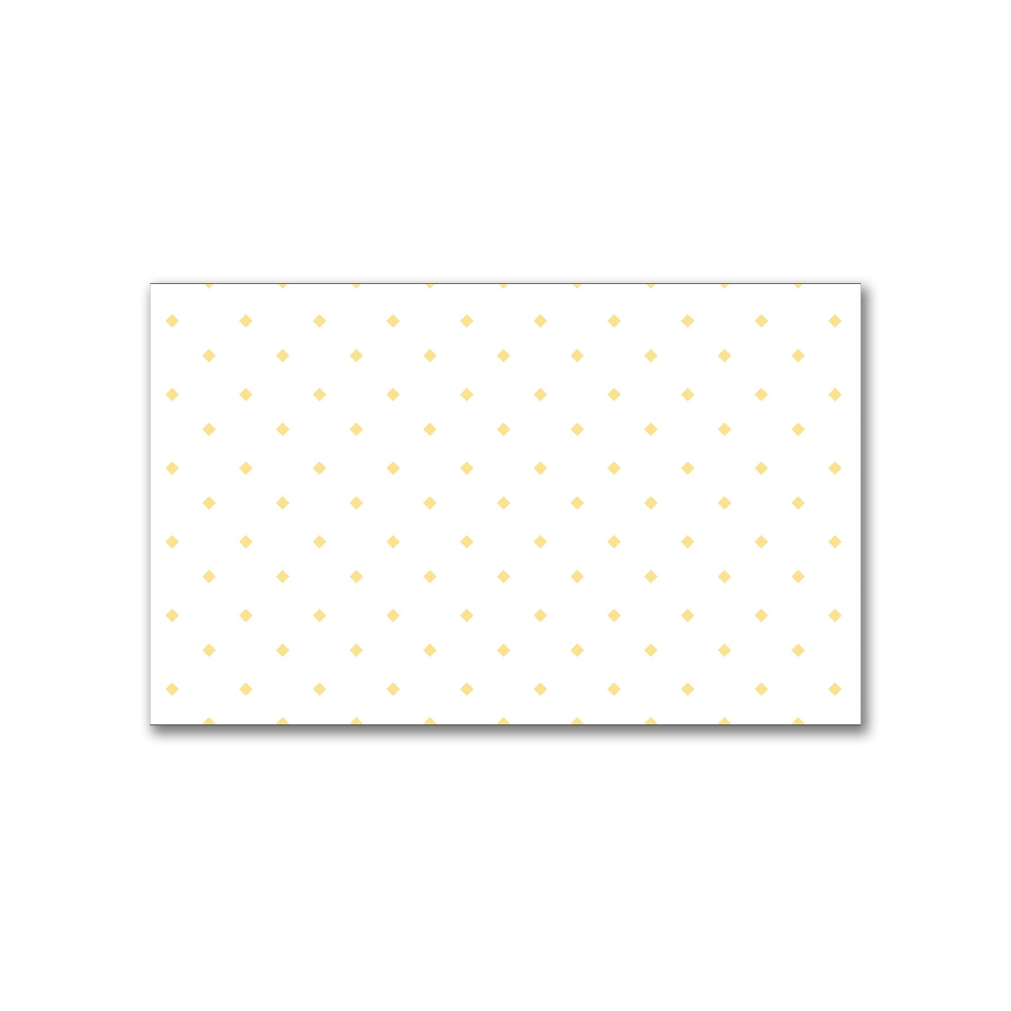 White Spun Polyester Fabric with Yellow Diamonds #FASP-1381-101
