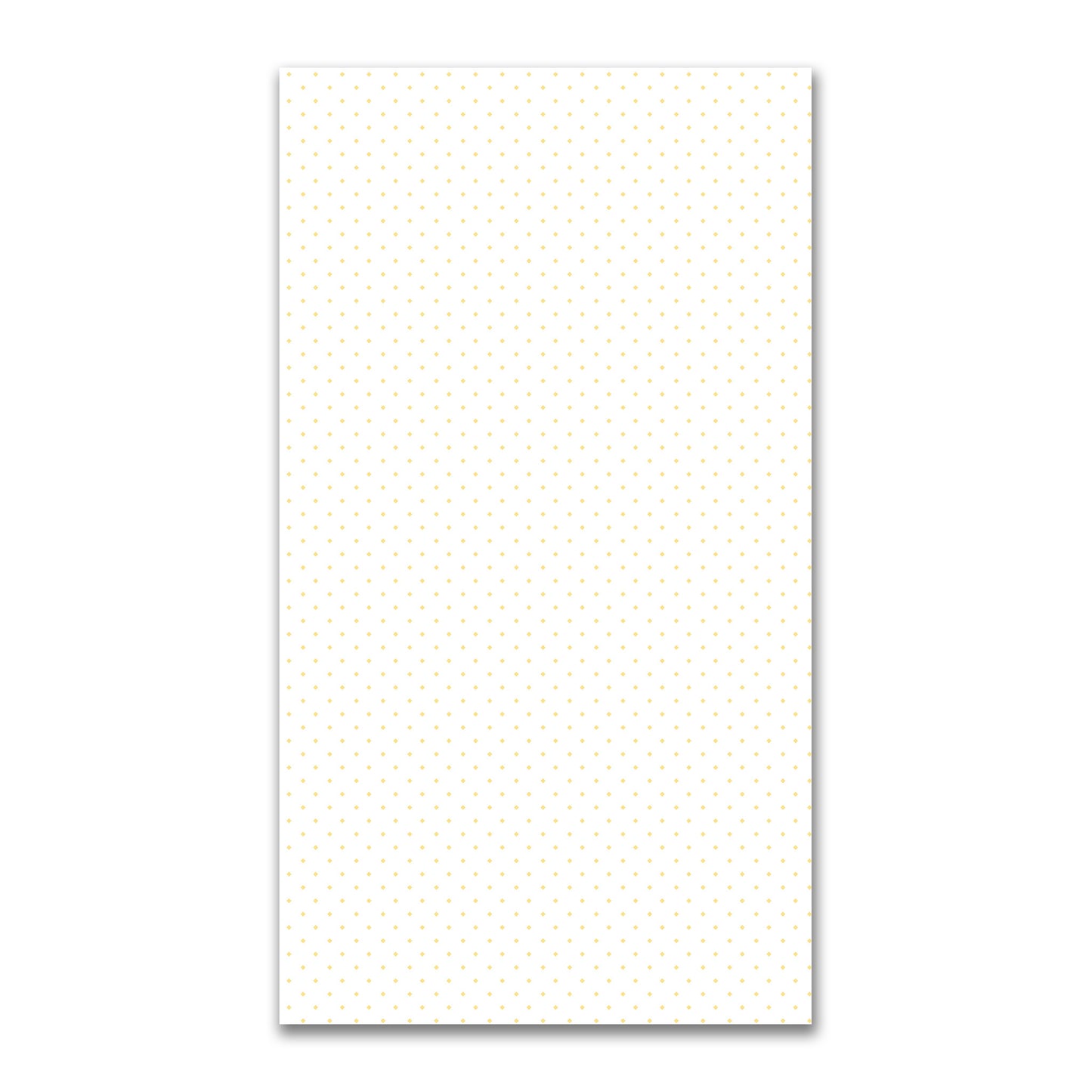 White Spun Polyester Fabric with Yellow Diamonds #FASP-1381-101