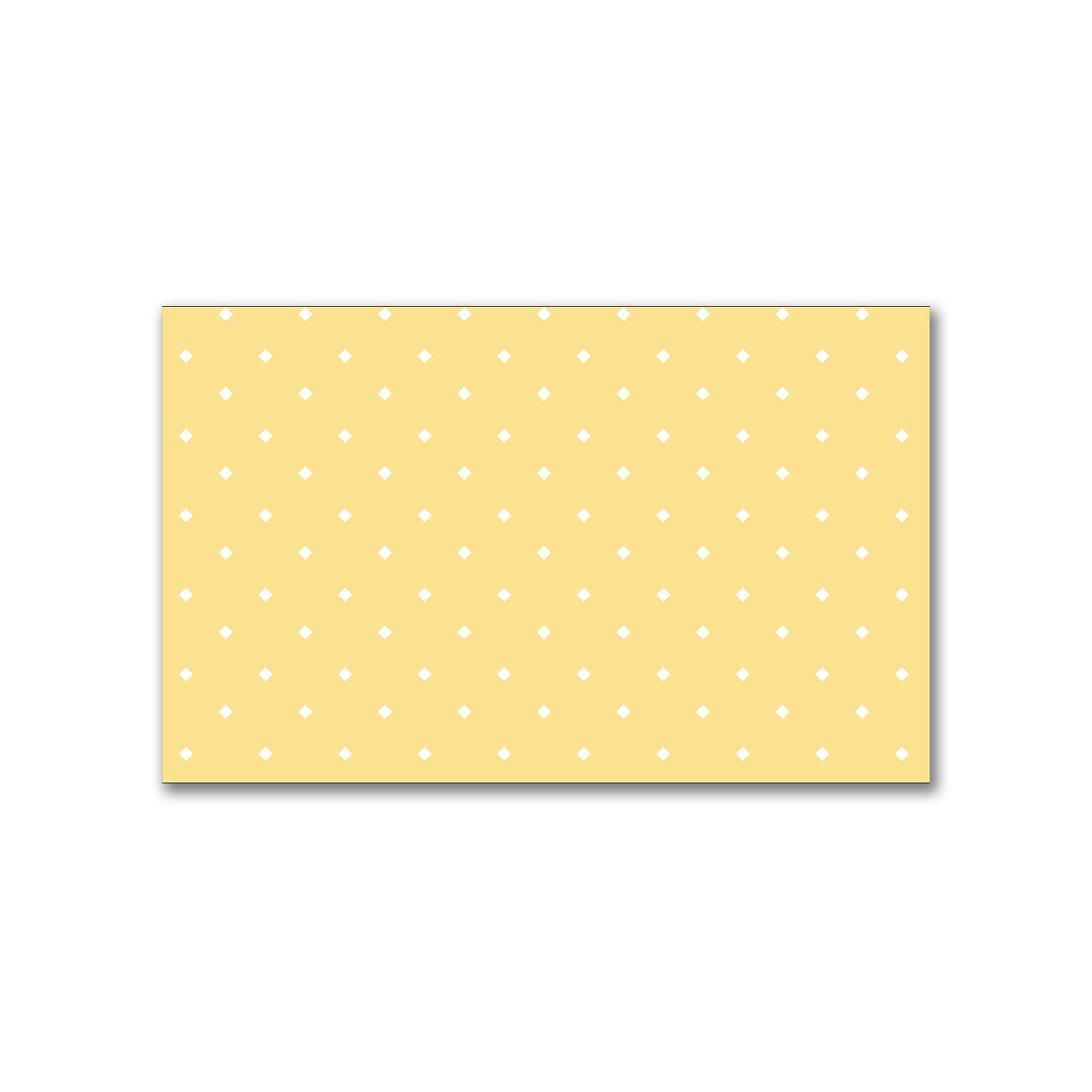 Yellow Spun Polyester Fabric with White Diamonds on Yellow #FASP-1381-102