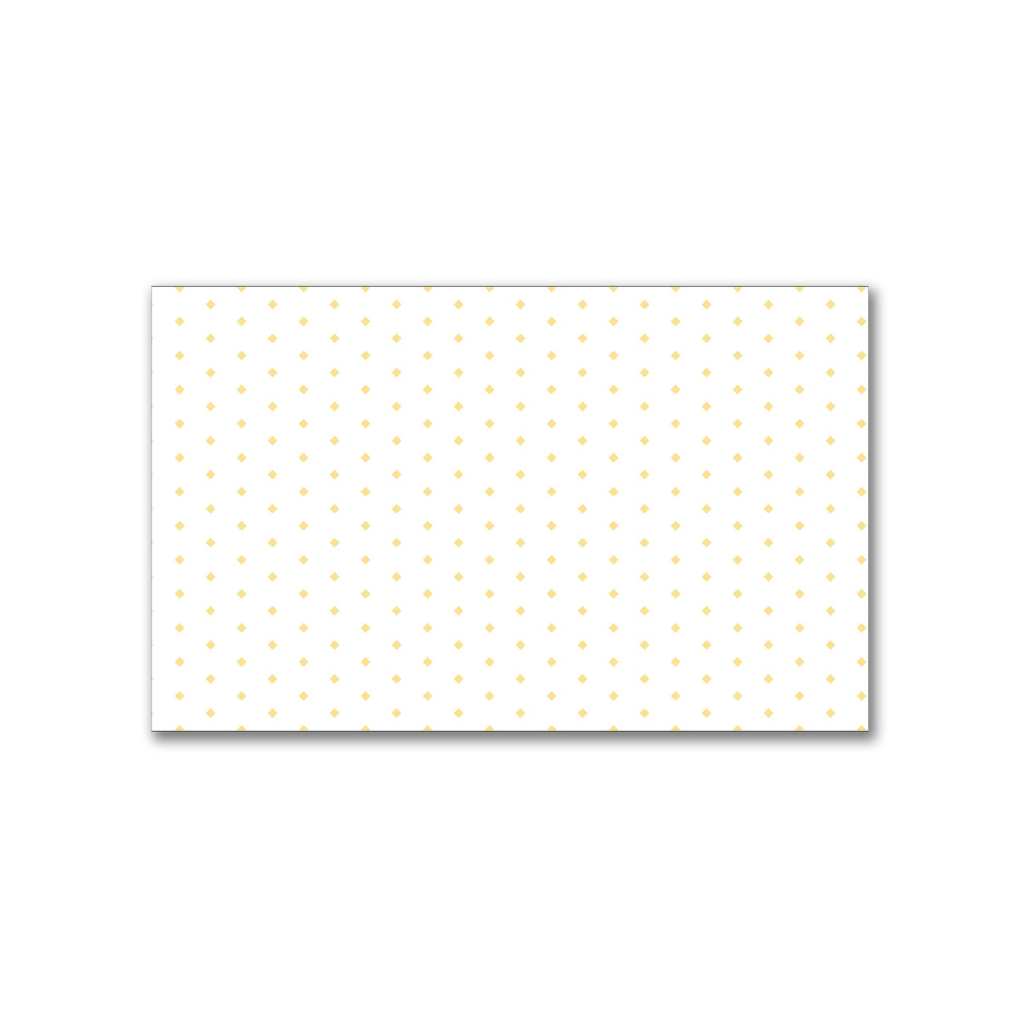White Spun Polyester Fabric with Fine Yellow Diamonds #FASP-1381-111