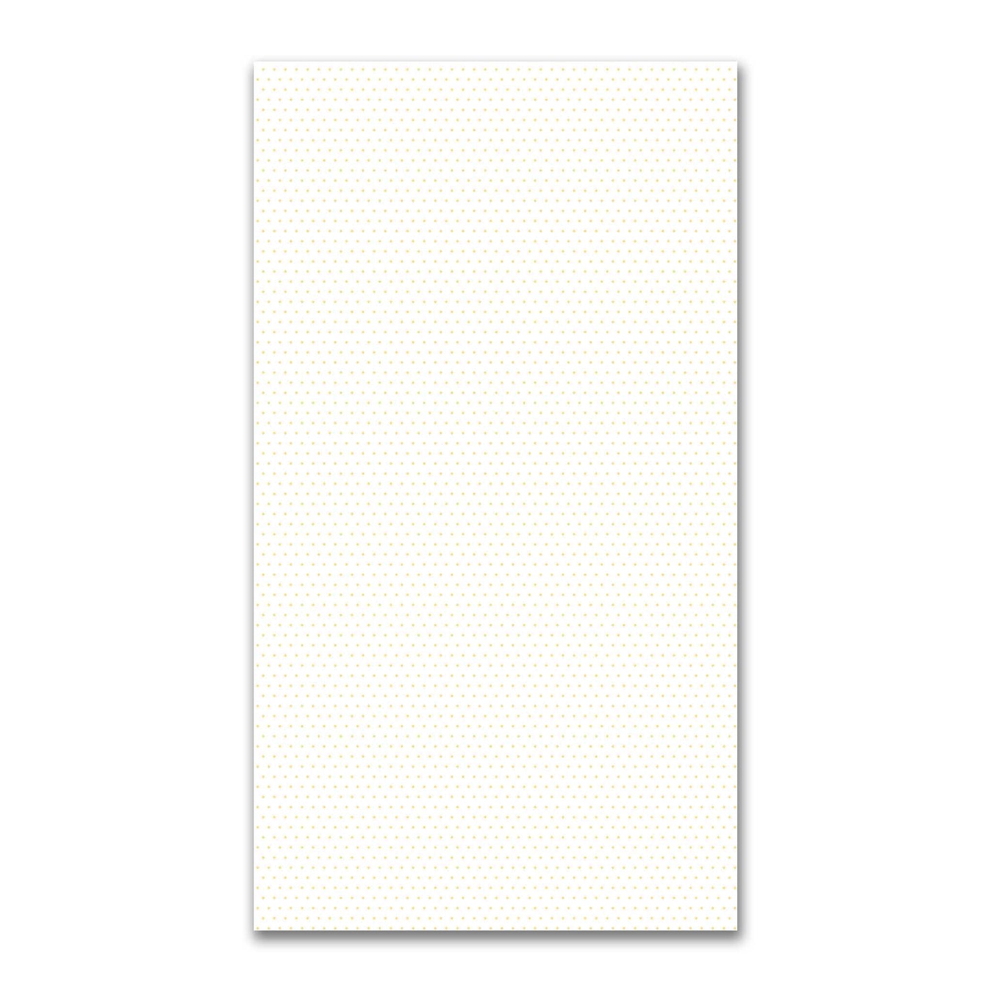 White Spun Polyester Fabric with Fine Yellow Diamonds #FASP-1381-111