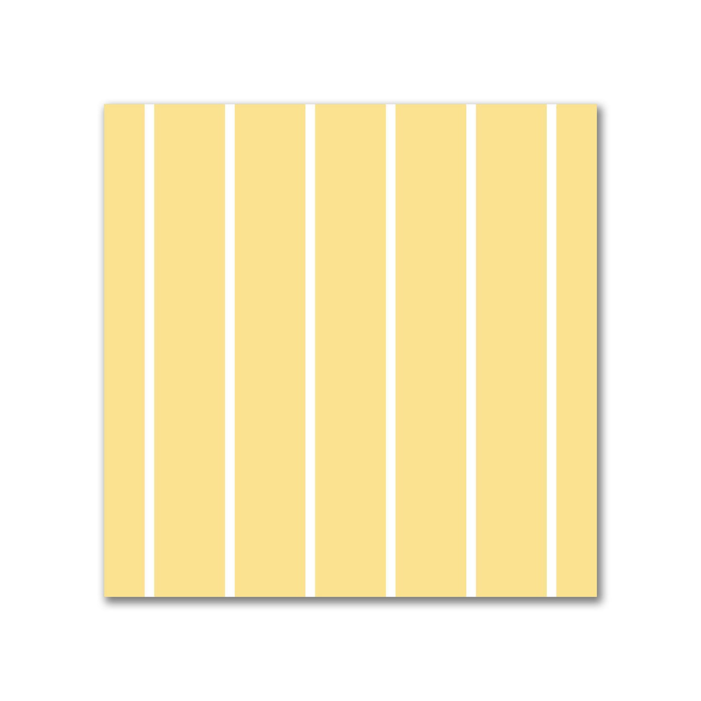 Yellow Spun Polyester Fabric with Fine White Stripes on Yellow #FASP-1381-152