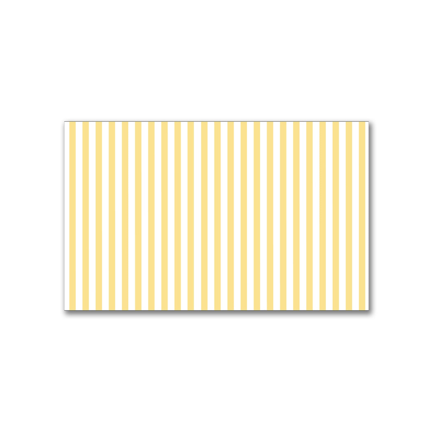 White Spun Polyester Fabric with Thin Yellow Bars #FASP-1381-241