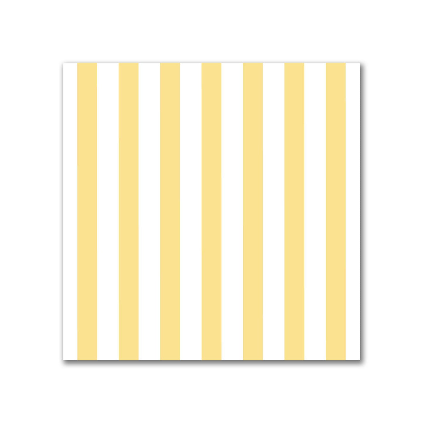 White Spun Polyester Fabric with Thin Yellow Bars #FASP-1381-241