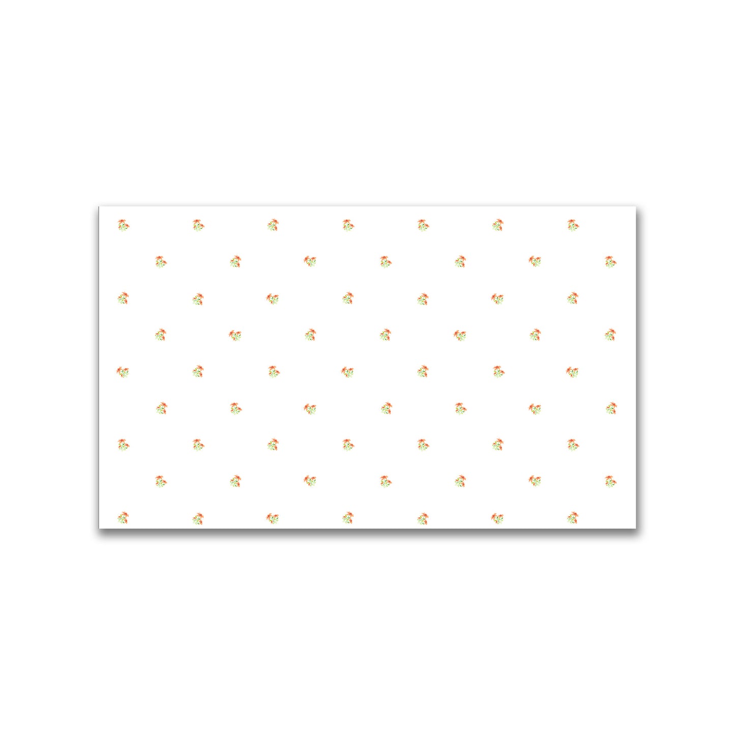 Peach Bloom — Printed Spun Polyester Fabric with Small Red Watercolor Floral Pattern #FASP-1386