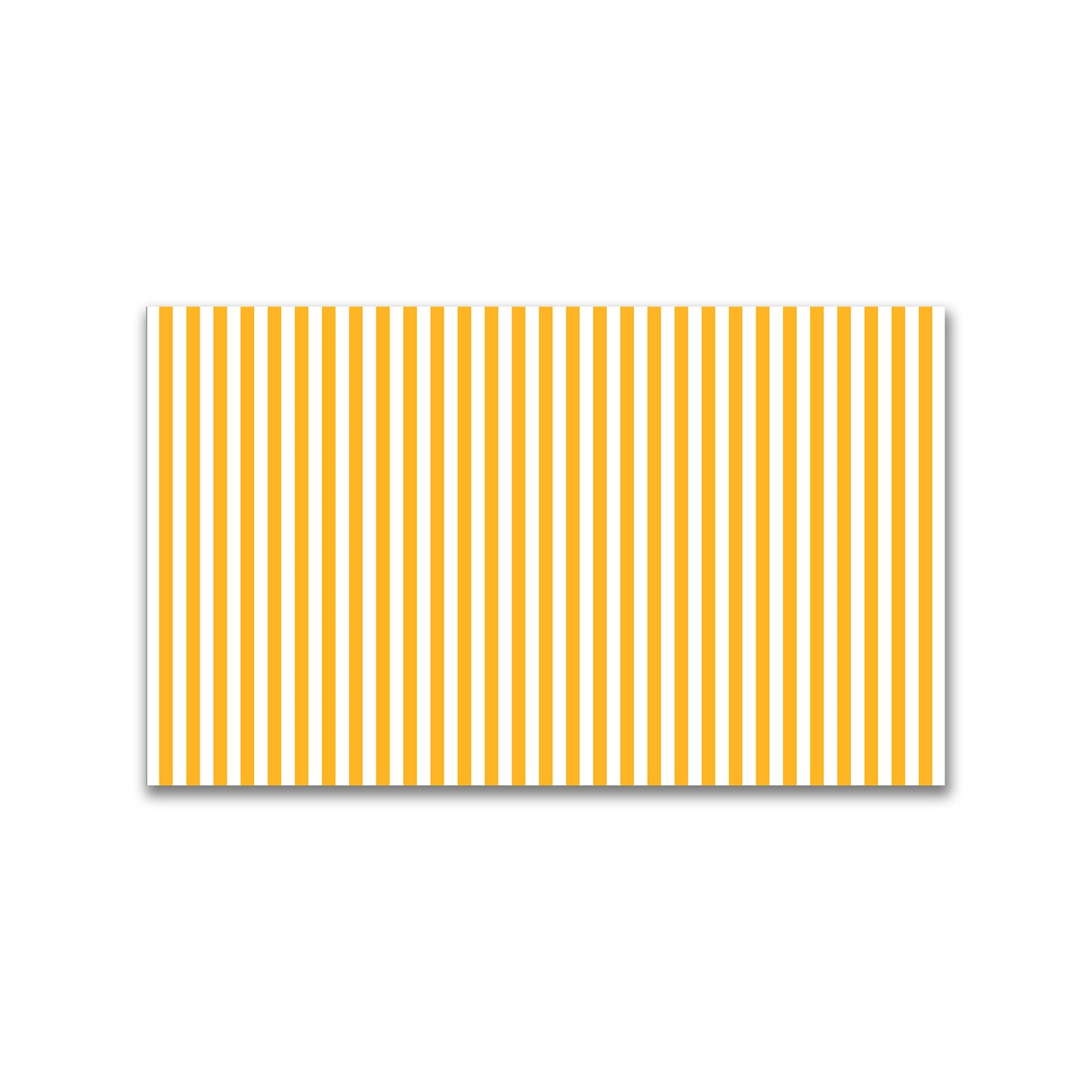 White Spun Polyester Fabric with Yellow-Orange Bars #FASP-1390-051