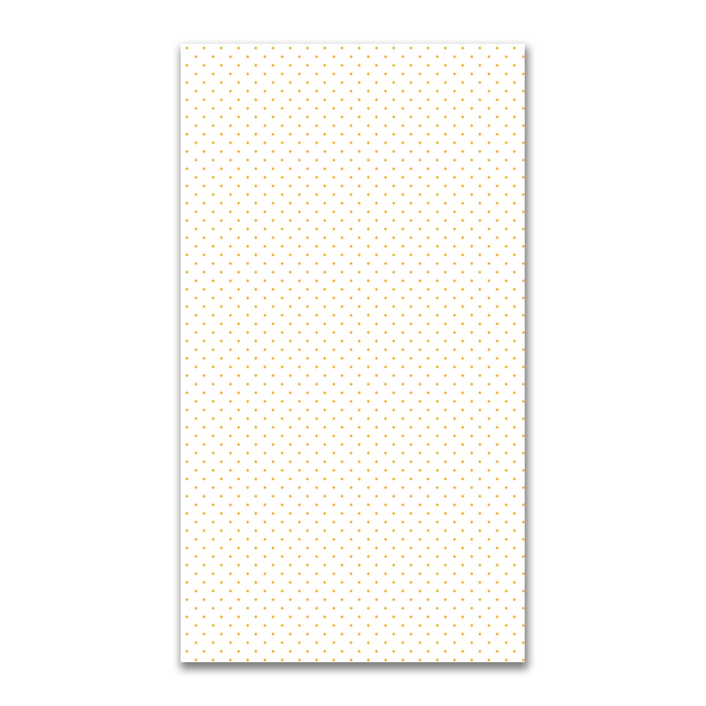 White Spun Polyester Fabric with Yellow-Orange Diamonds #FASP-1390-101