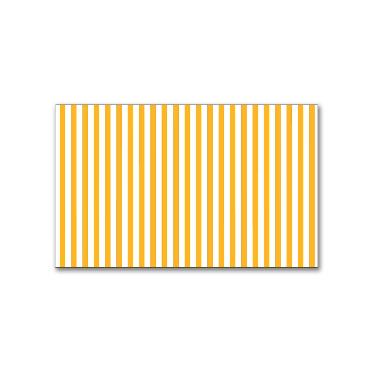 White Spun Polyester Fabric with Thin Yellow-Orange Bars #FASP-1390-241