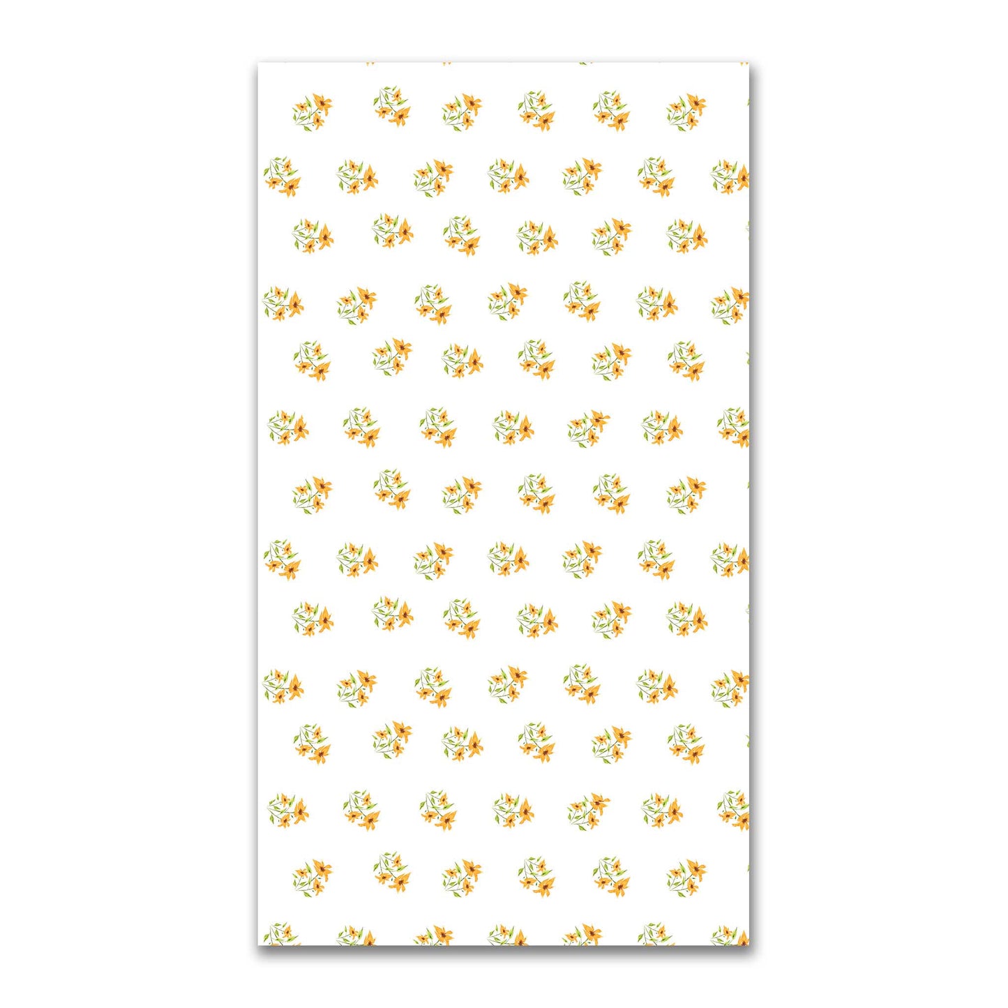 Citrine Bloom — Printed Spun Polyester Fabric with Medium Yellow-Orange Watercolor Floral Pattern #FASP-1395