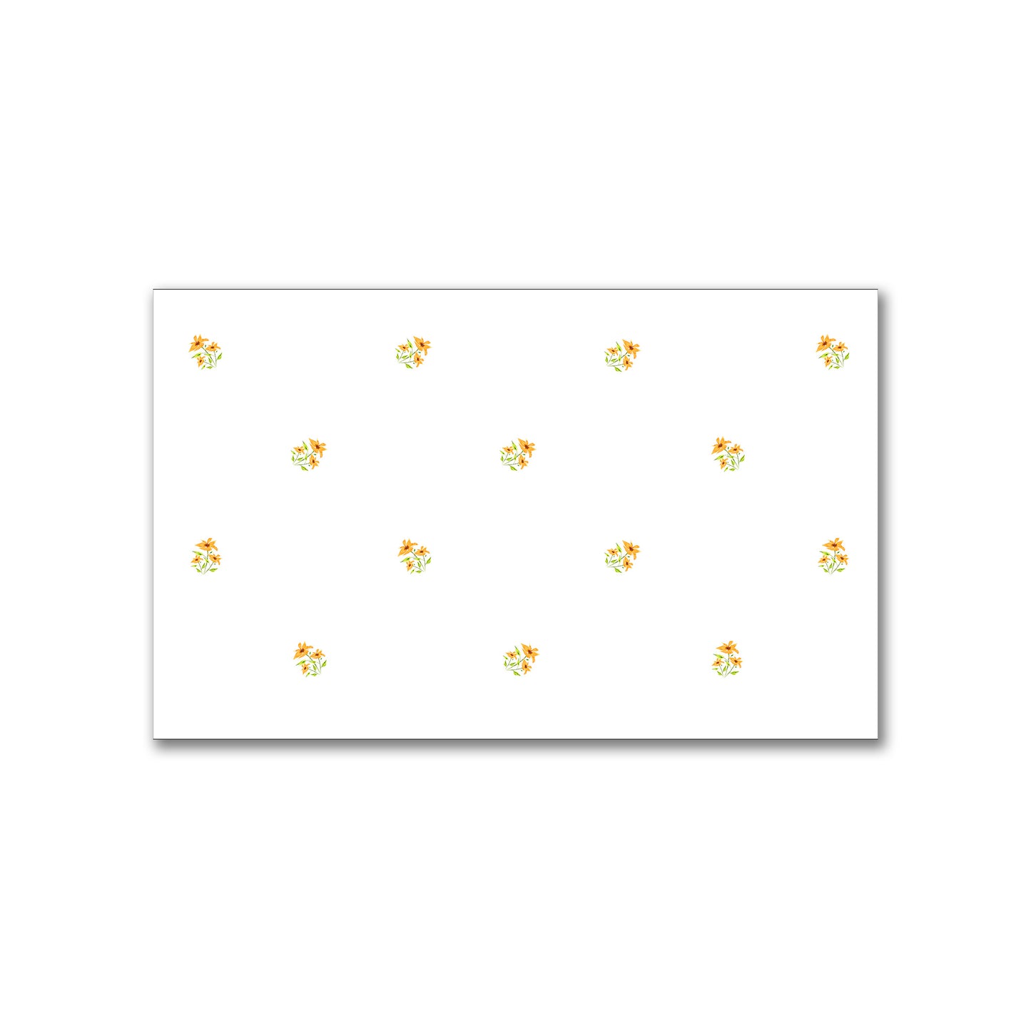 Citrine Bloom — Printed Spun Polyester Fabric with Small Yellow-Orange Watercolor Floral Pattern #FASP-1396