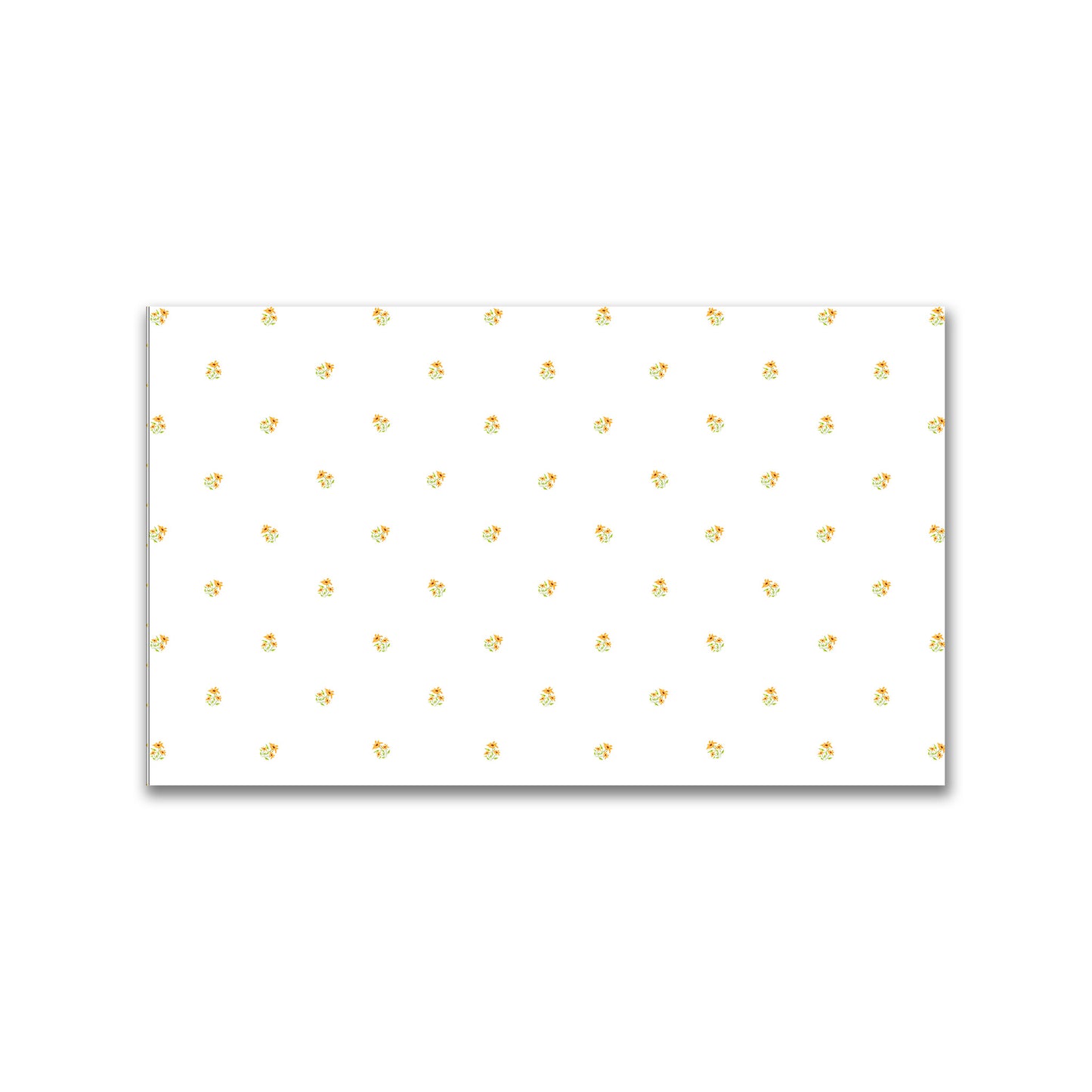 Citrine Bloom — Printed Spun Polyester Fabric with Small Yellow-Orange Watercolor Floral Pattern #FASP-1396