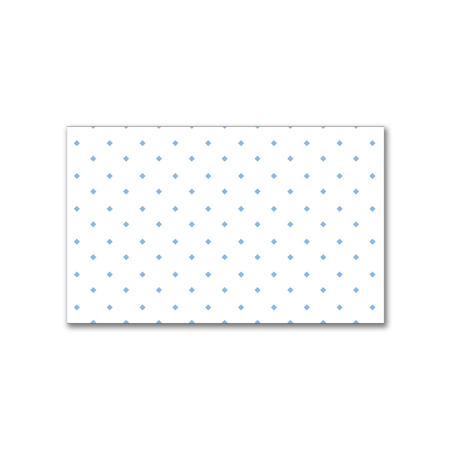 White Spun Polyester Fabric with Blue Diamonds #FASP-1400-101