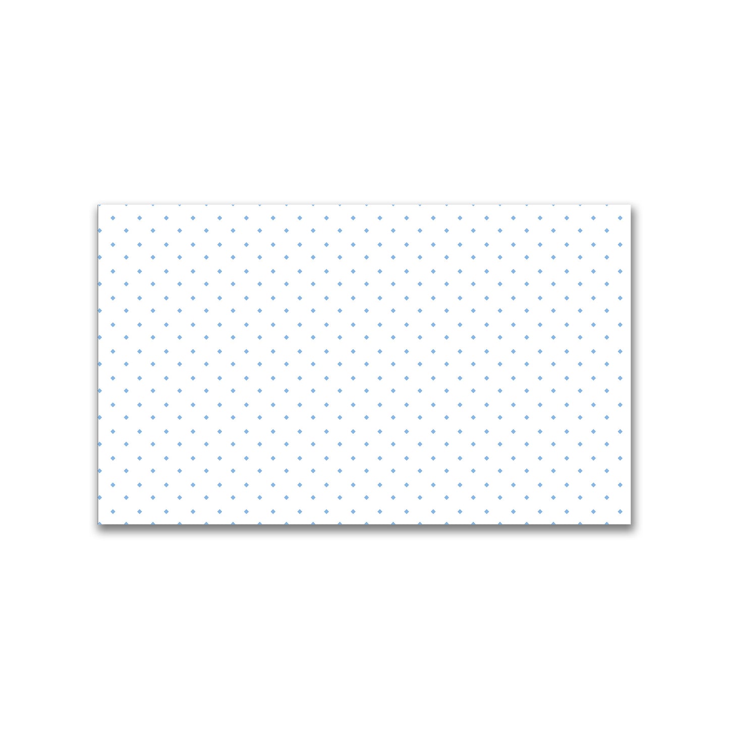 White Spun Polyester Fabric with Blue Diamonds #FASP-1400-101