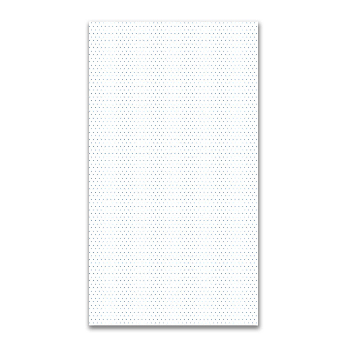 White Spun Polyester Fabric with Fine Blue Diamonds #FASP-1400-111