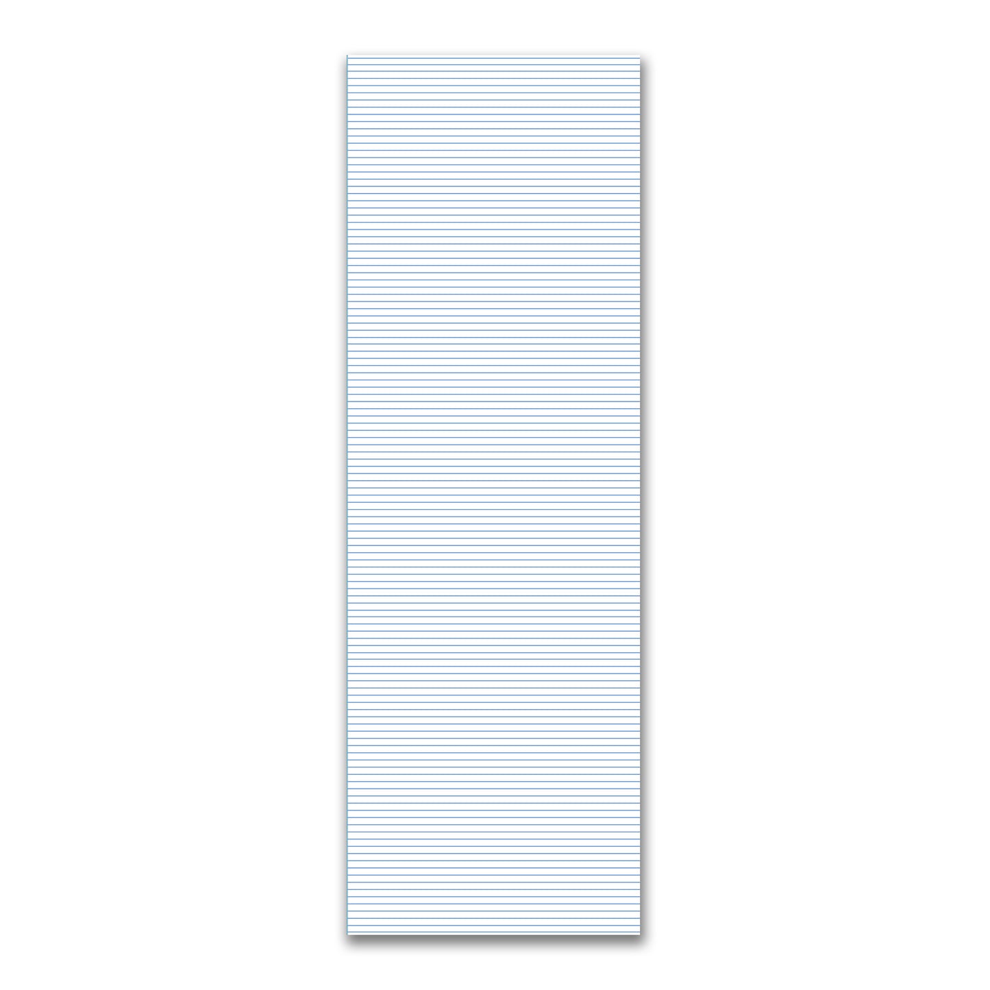 White Spun Polyester Fabric with Fine Blue Stripes #FASP-1400-151