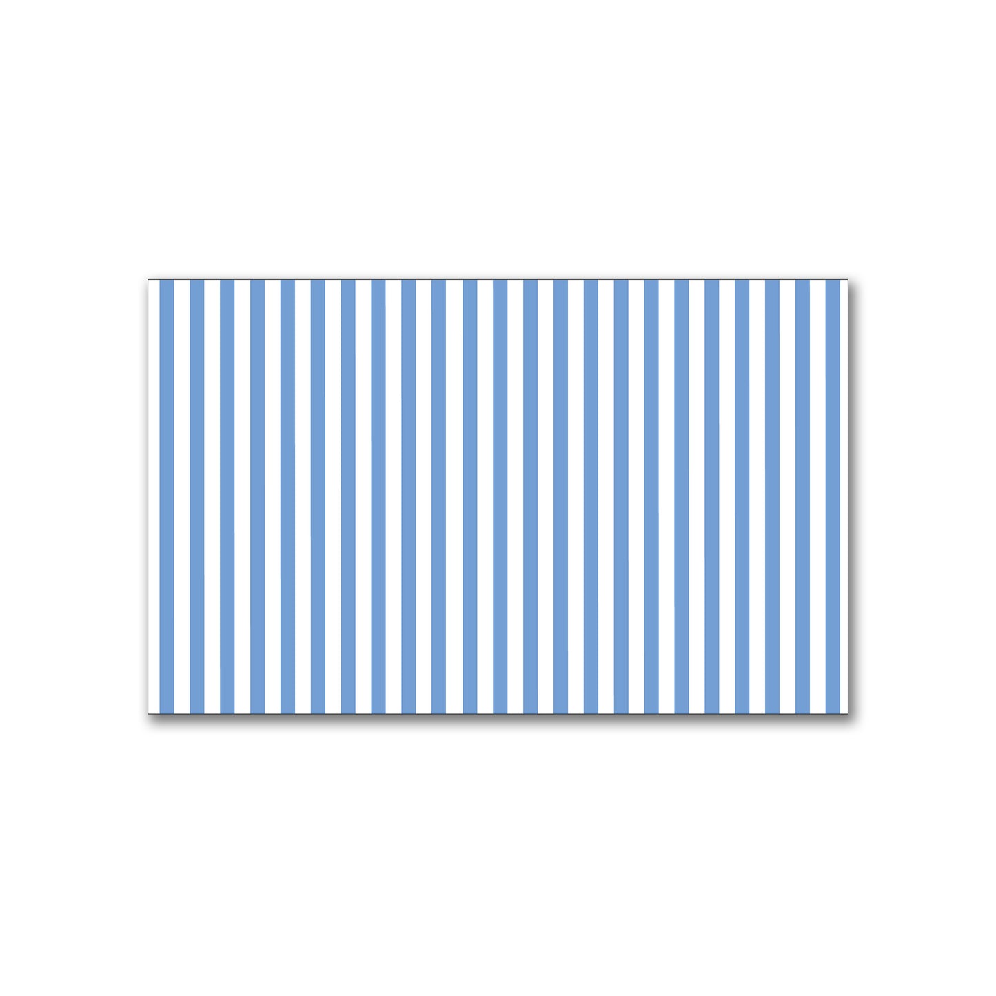 White Spun Polyester Fabric with Thin Blue Bars #FASP-1400-241