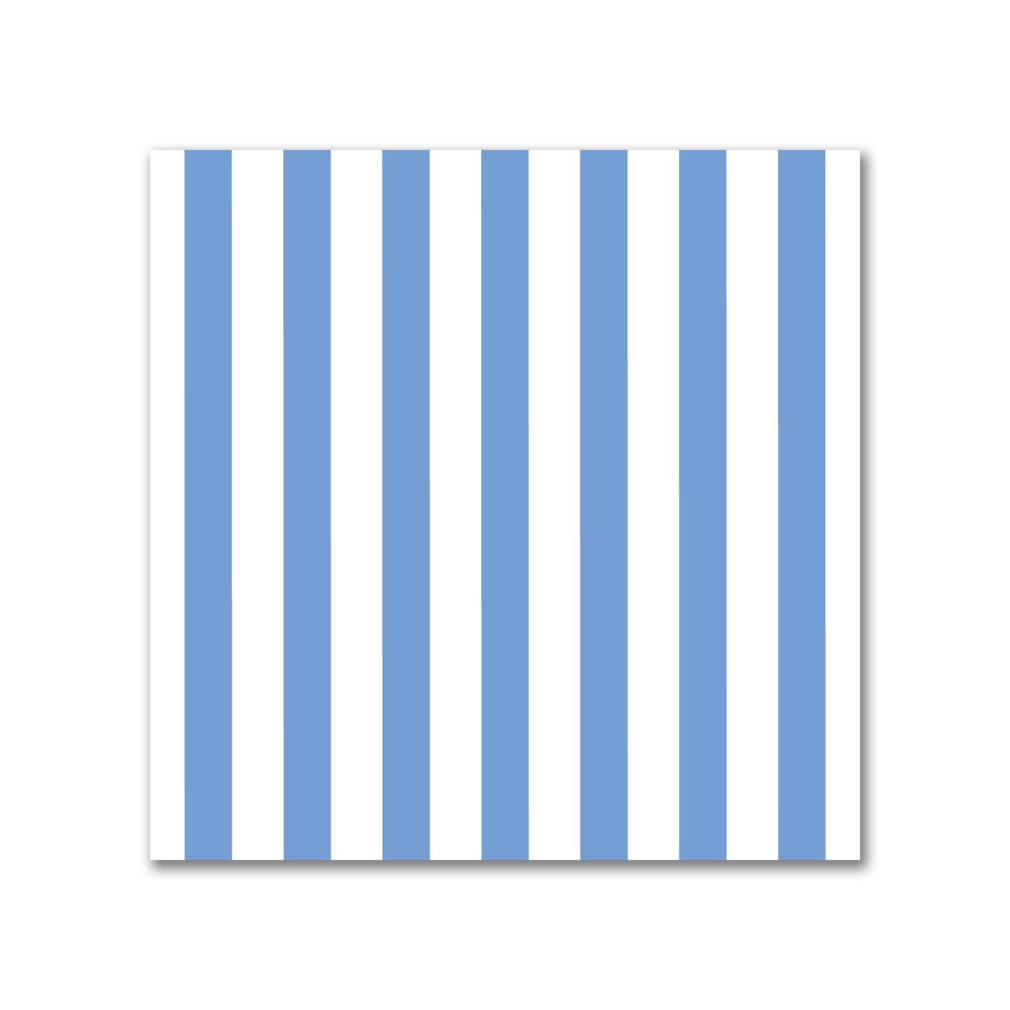 White Spun Polyester Fabric with Thin Blue Bars #FASP-1400-241