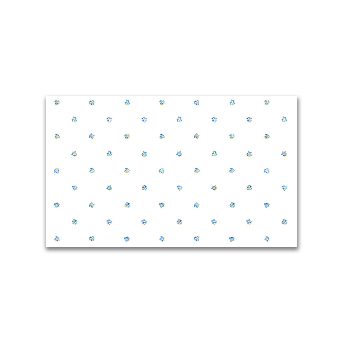 Cornflower Bloom — Printed Spun Polyester Fabric with Small Blue Watercolor Floral Pattern #FASP-1406