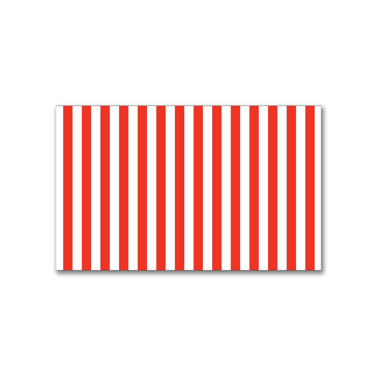 White Spun Polyester Fabric with Red Bars #FASP-1410-051