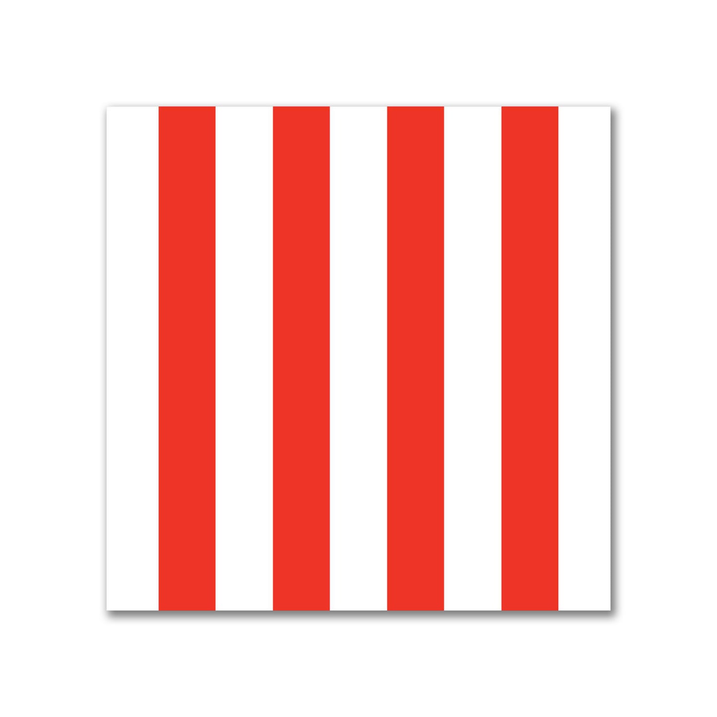 White Spun Polyester Fabric with Red Bars #FASP-1410-051