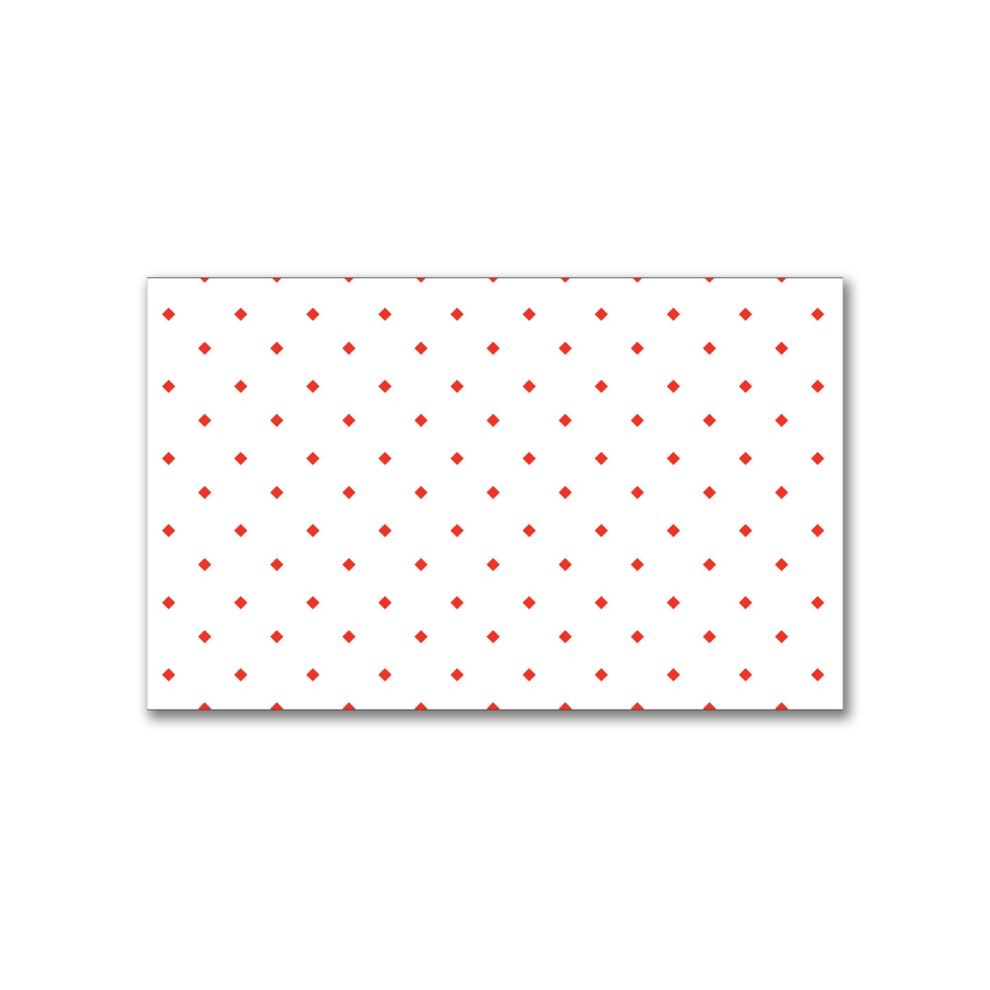 White Spun Polyester Fabric with Red Diamonds #FASP-1410-101