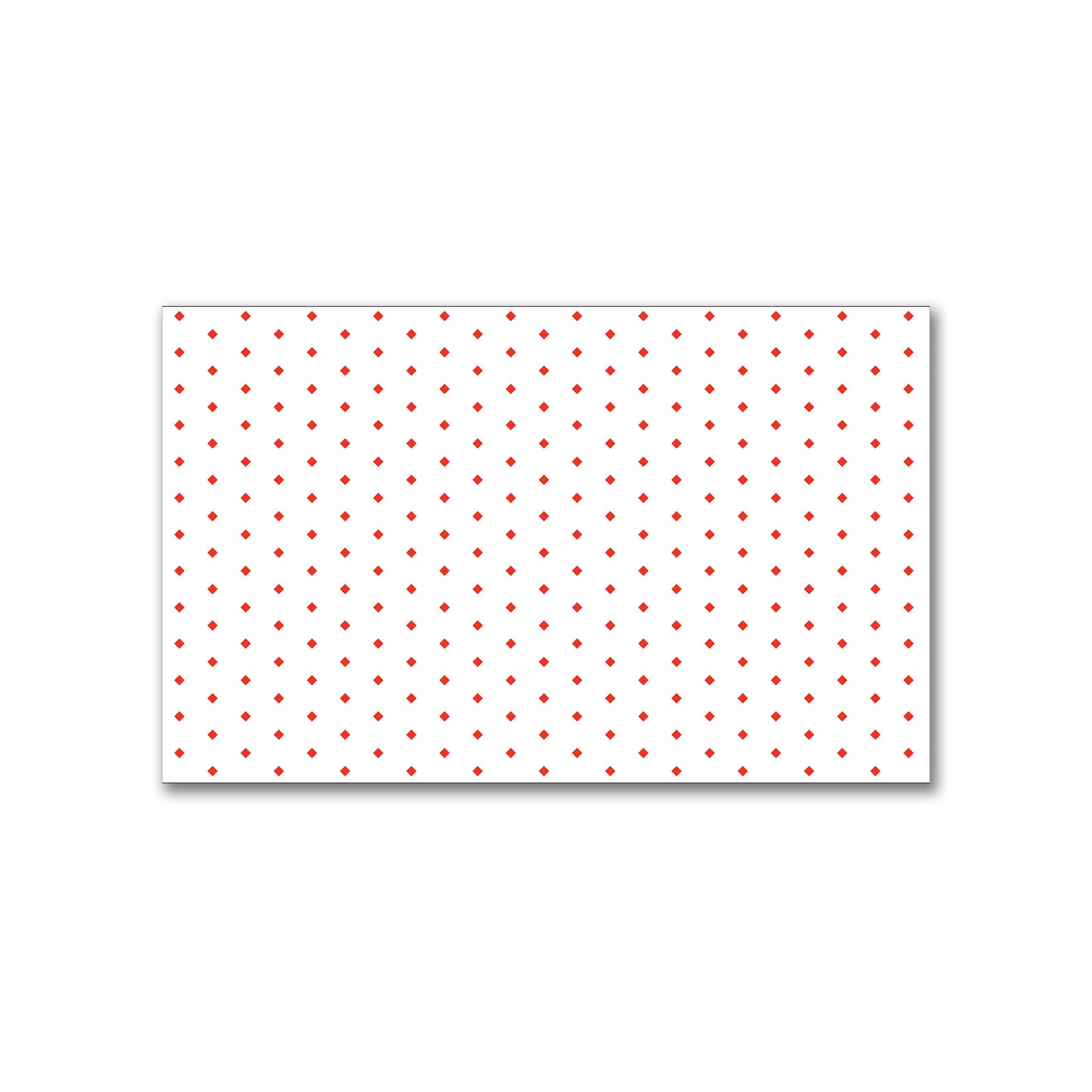 White Spun Polyester Fabric with Fine Red Diamonds #FASP-1410-111