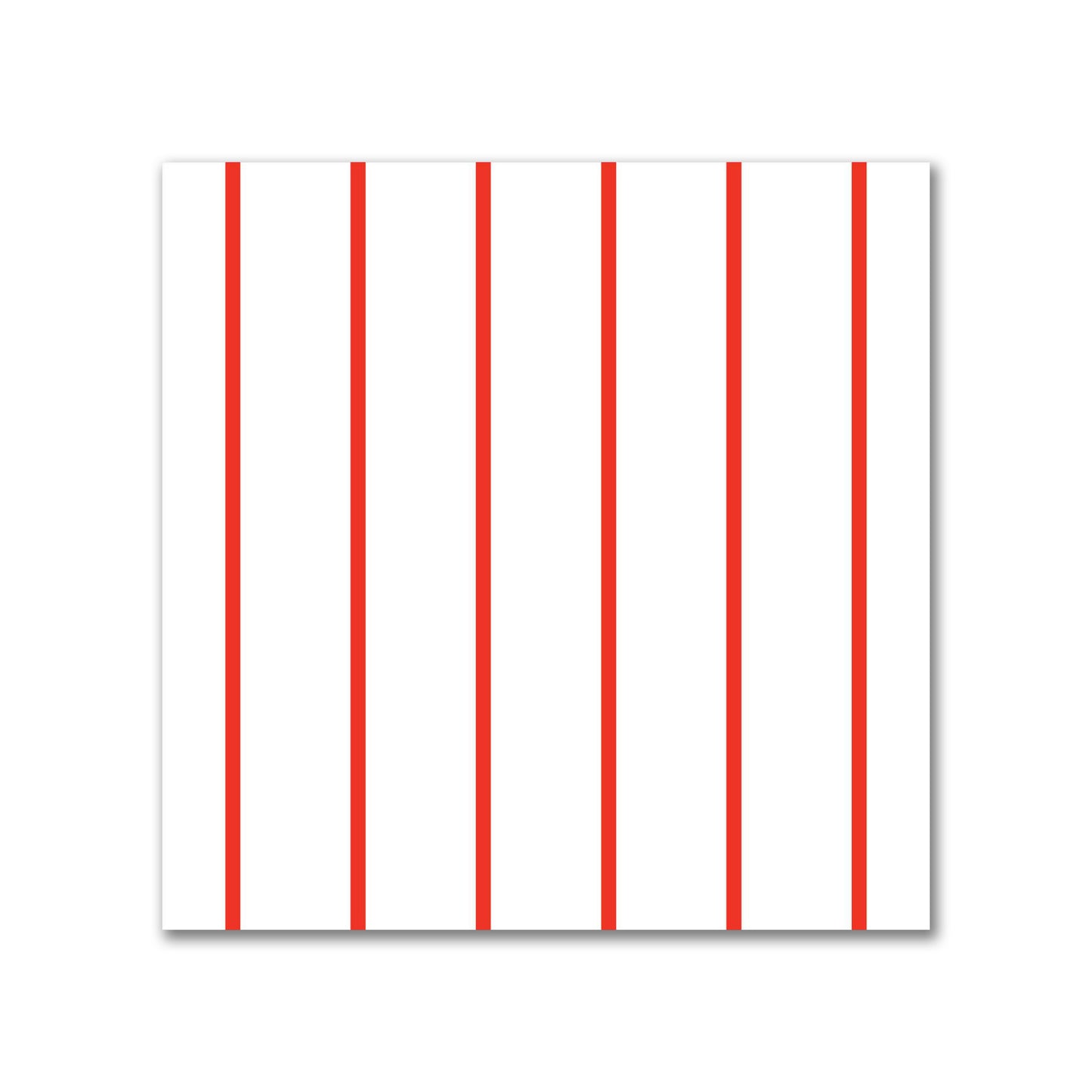 White Spun Polyester Fabric with Fine Red Stripes #FASP-1410-151