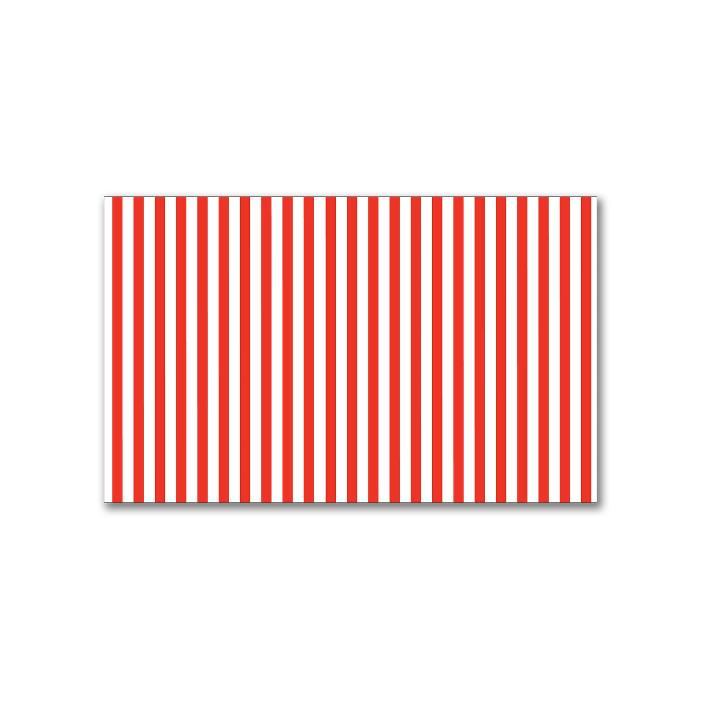 White Spun Polyester Fabric with Thin Red Bars #FASP-1410-241