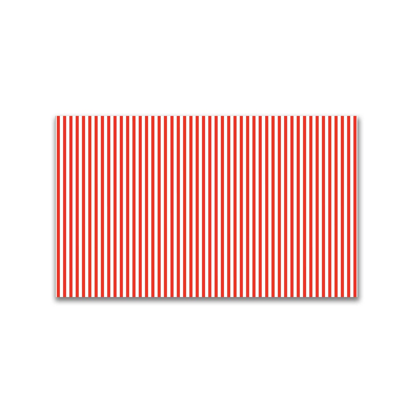 White Spun Polyester Fabric with Thin Red Bars #FASP-1410-241