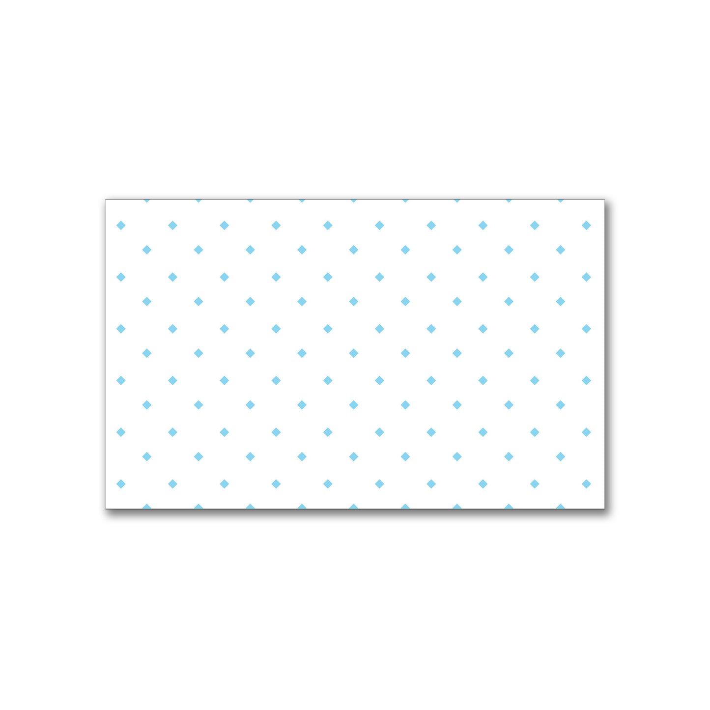 White Spun Polyester Fabric with Blue Diamonds #FASP-1430-101