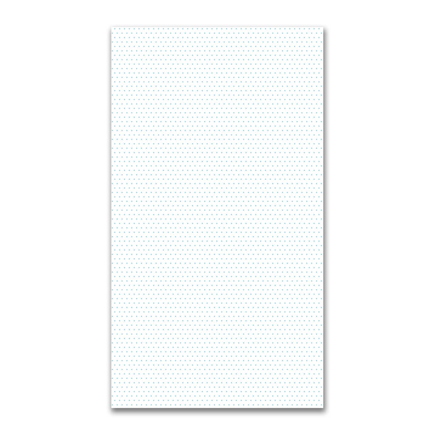 White Spun Polyester Fabric with Fine Blue Diamonds #FASP-1430-111