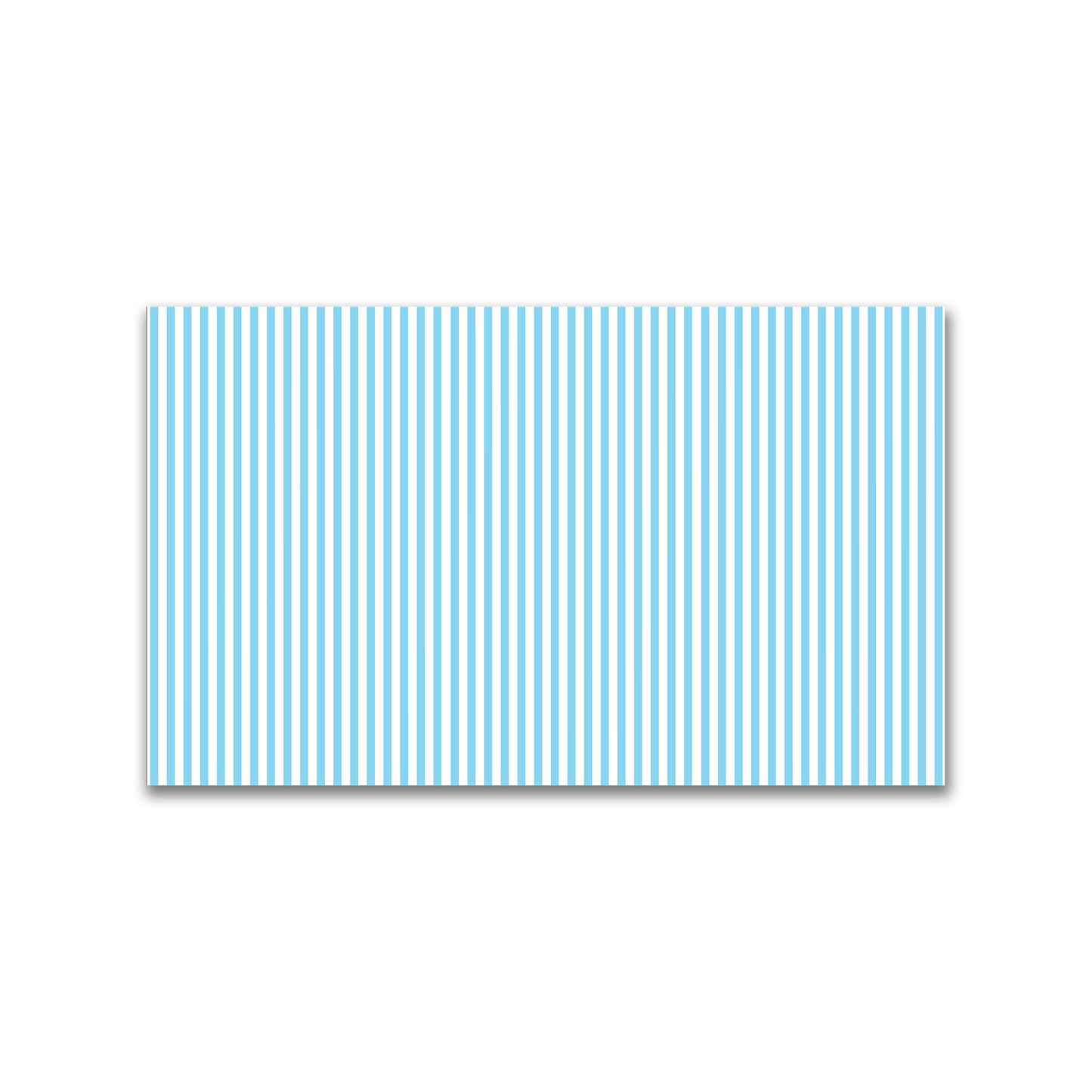 White Spun Polyester Fabric with Thin Blue Bars #FASP-1430-241