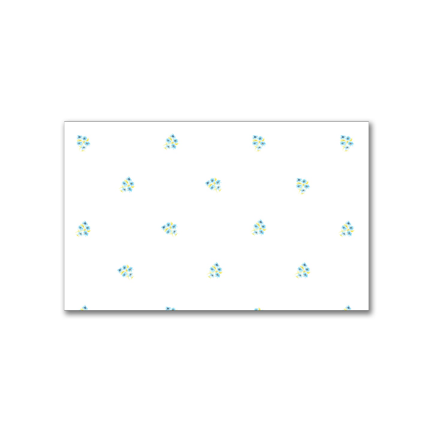 Cerulean Bloom — Printed Spun Polyester Fabric with Small Blue Watercolor Floral Pattern #FASP-1436